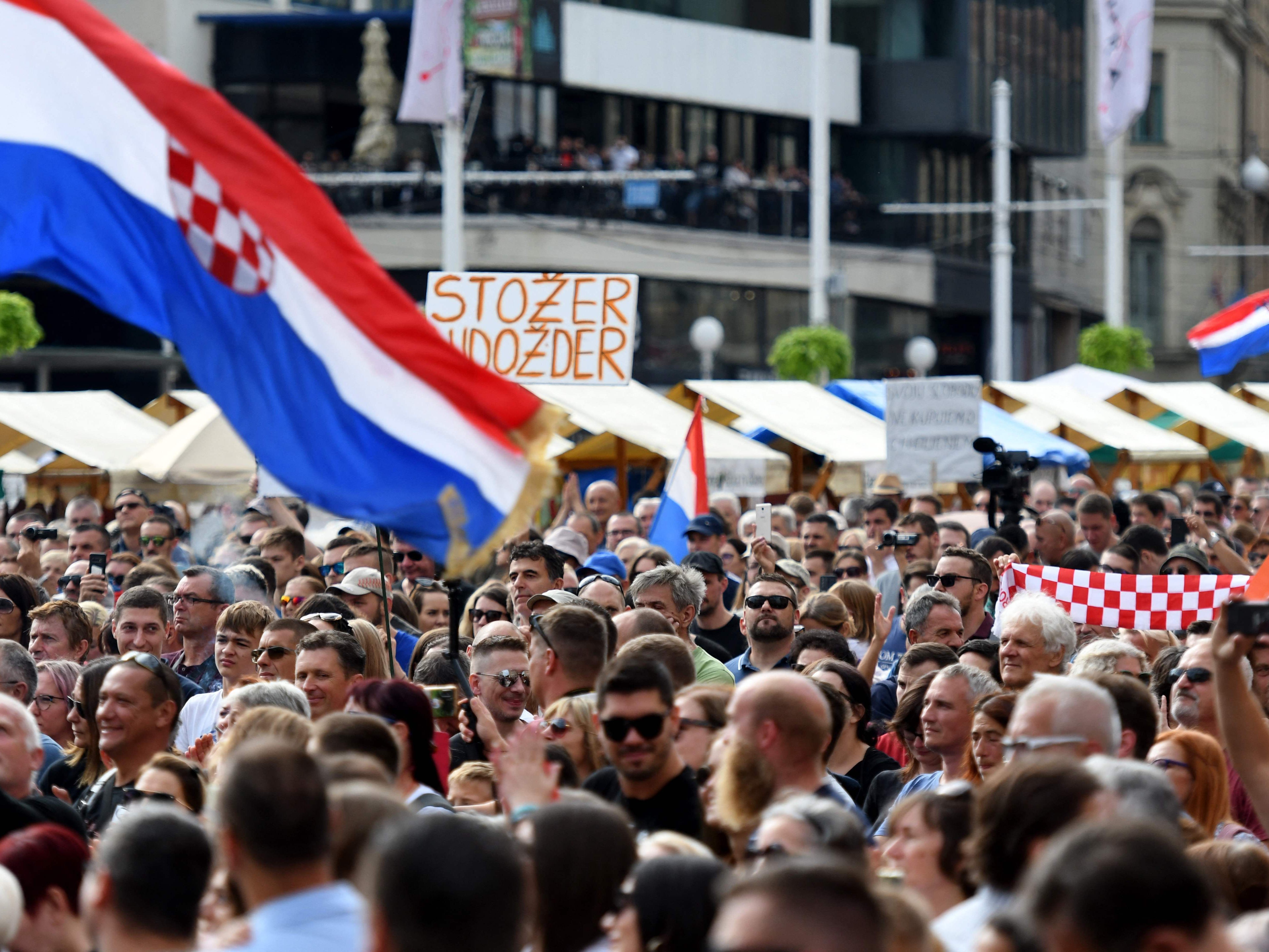 Proteste in Zagreb.