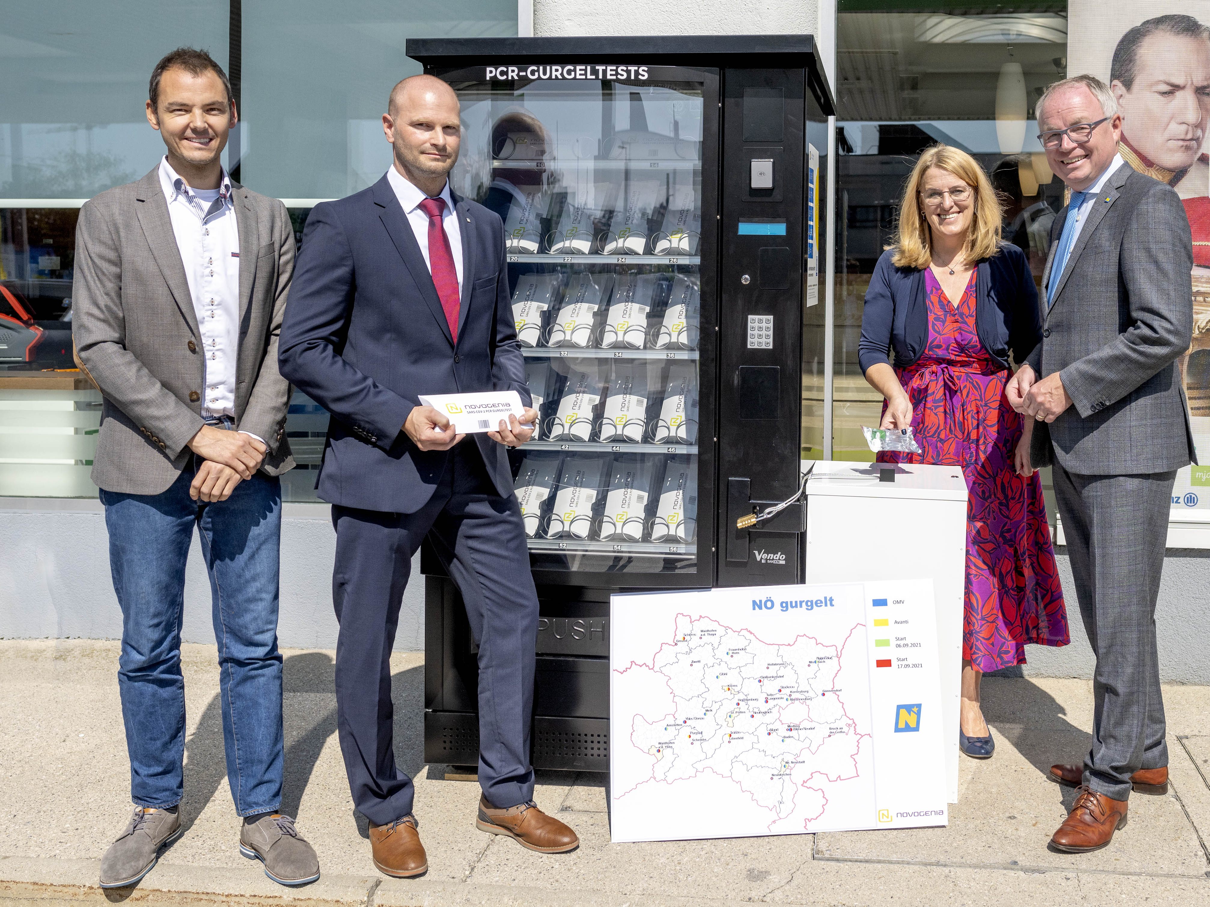 Niederösterreich gurgelt: Neun Testautomaten stehen zur Verfügung. Niederösterreich gurgelt: Neun Testautomaten stehen zur Verfügung.