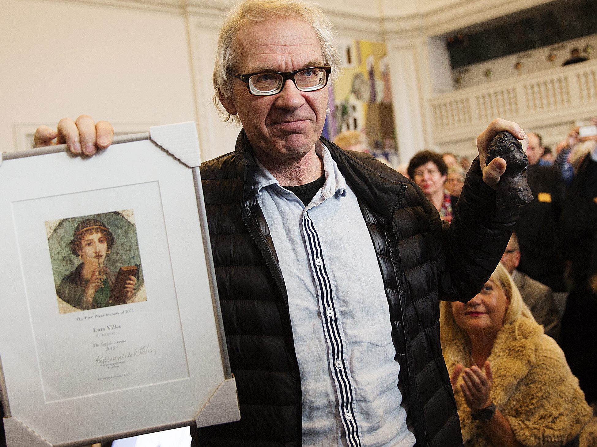Der schwedische Künstler "Lars Vilks" mit dem Sappho Award.