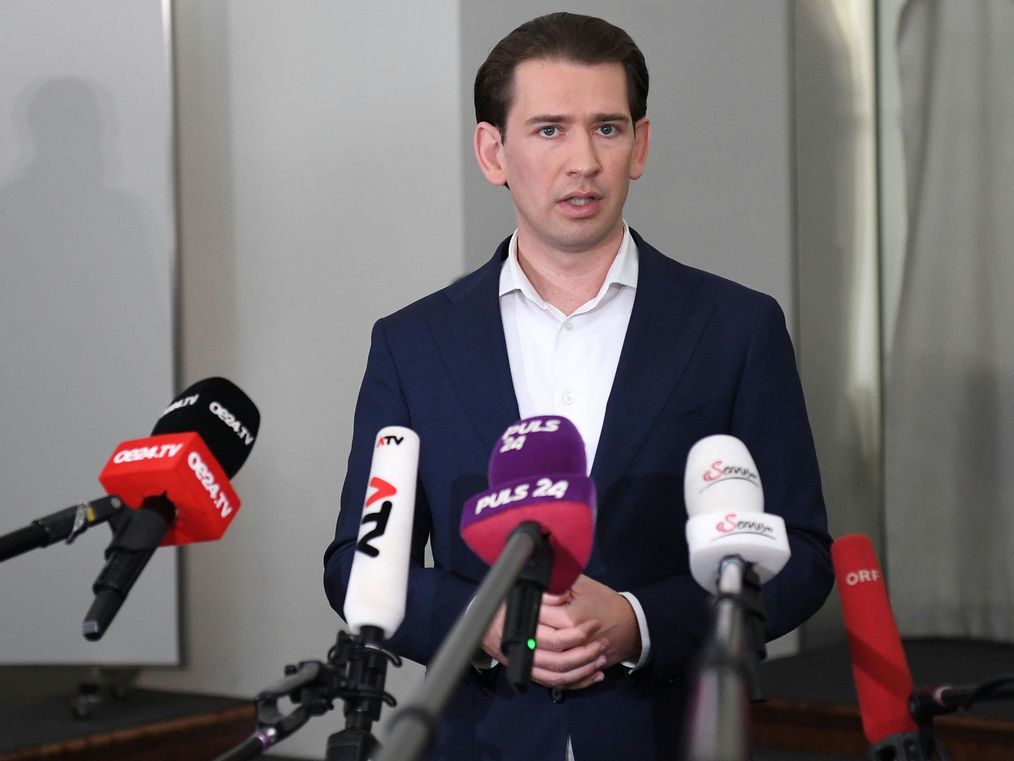 LIVE: Bundeskanzler Sebastian Kurz gibt es Statement ab.