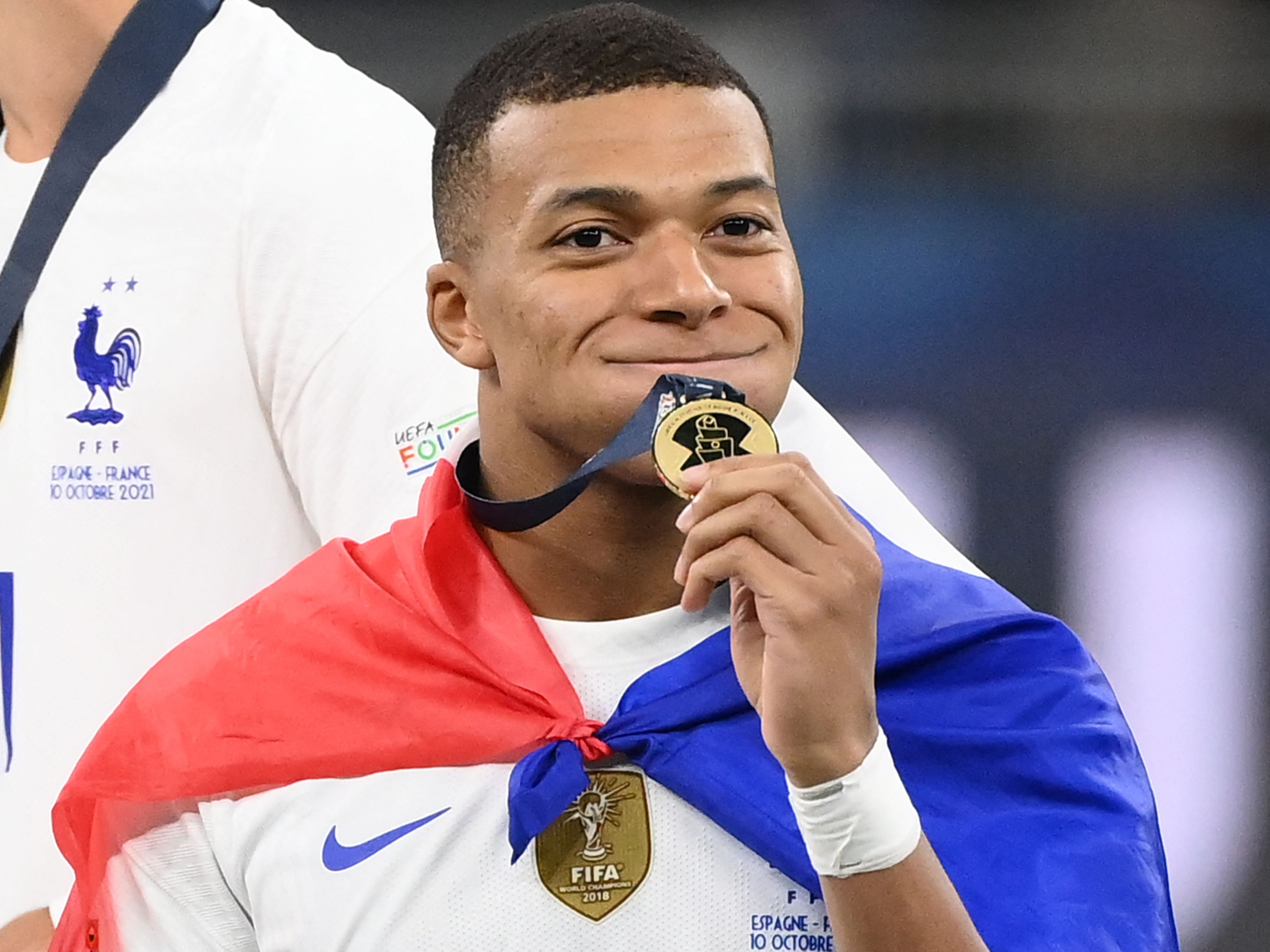 Kylian Mbappe steuerte ein Tor zum Sieg von Frankreich gegen Spanien bei.