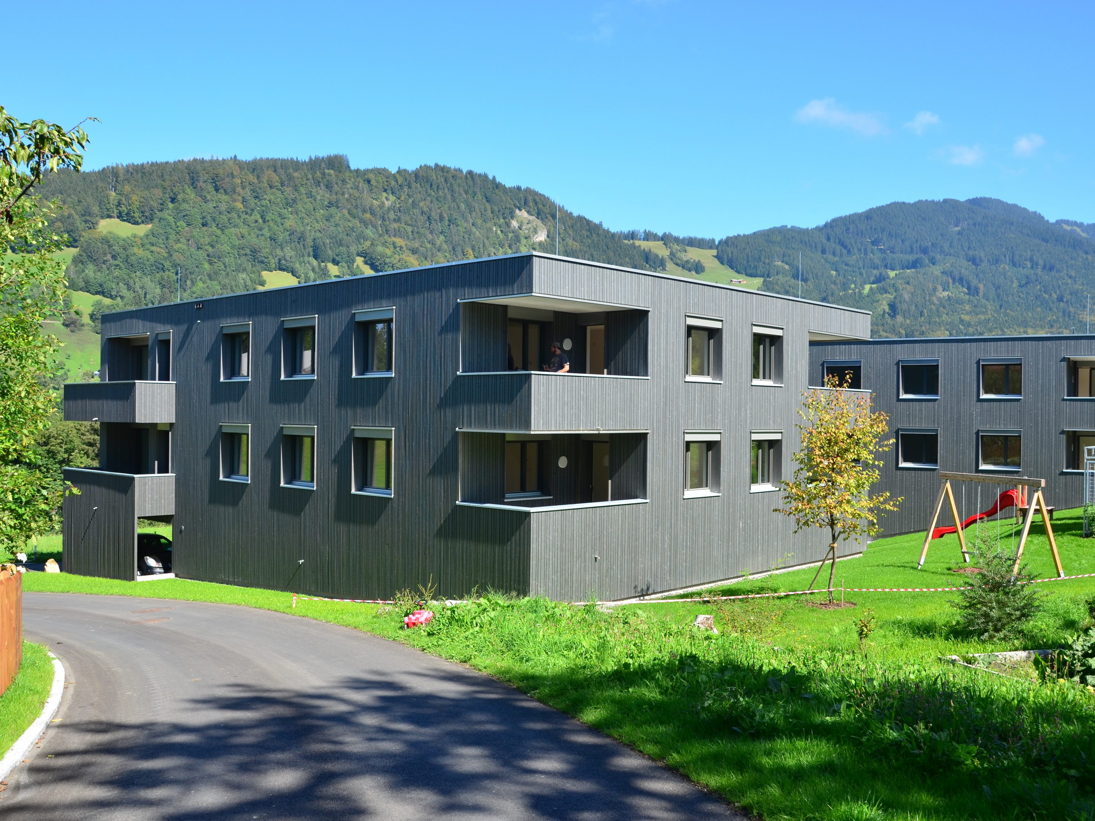 Die Wohnanlage der Alpenländischen Wohnbaugesellschaft in Dafins wurde mit Gold ausgezeichnet