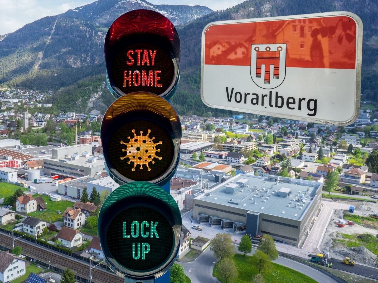 Vorarlberg ist weiterhin auf orange. Vorarlberg ist weiterhin auf orange.