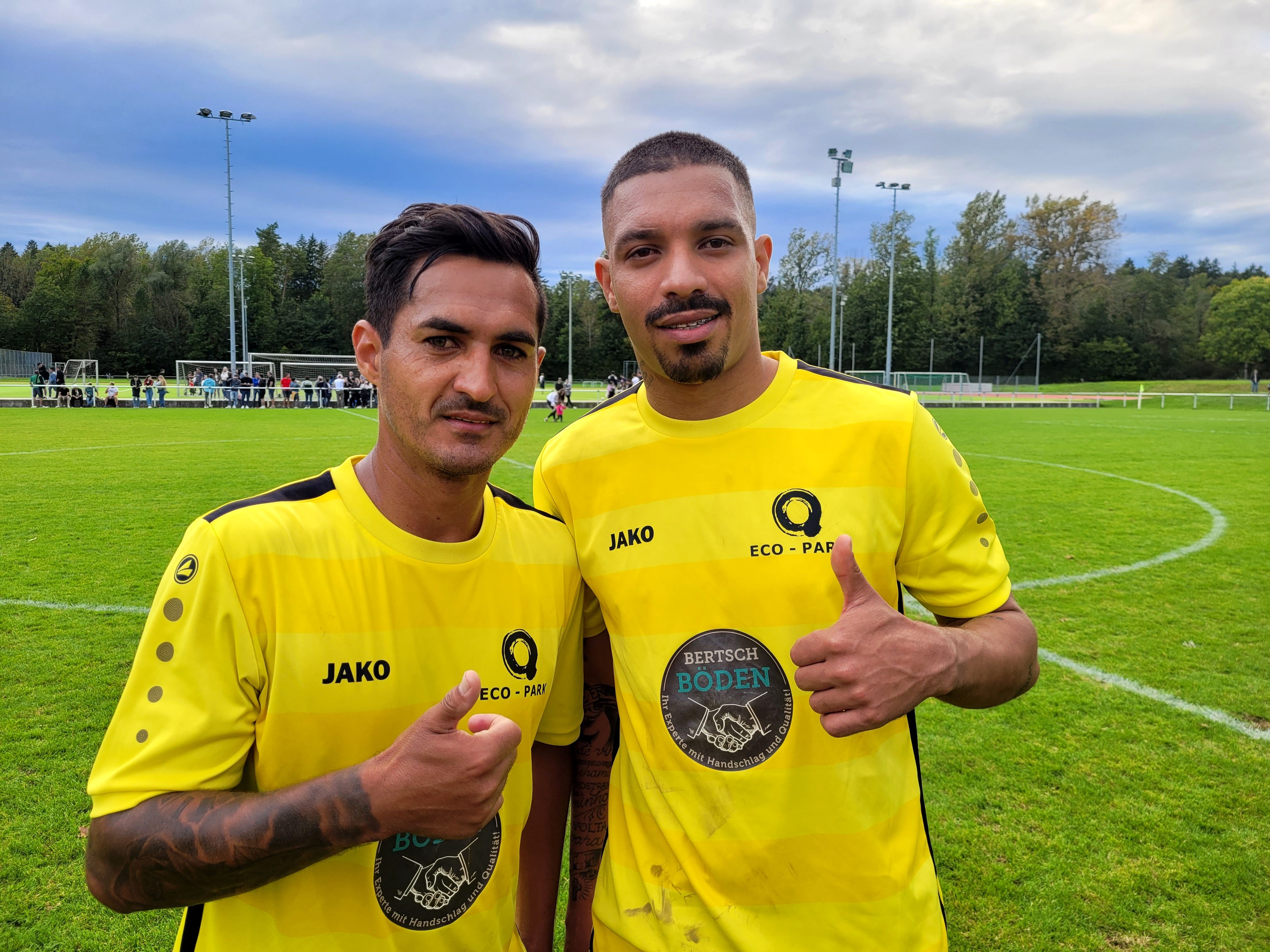Die Hörbranzer Torschützen: Sidinei Antonio Zeferino De Oliveira und Douglas Felipe Macedo Reis.