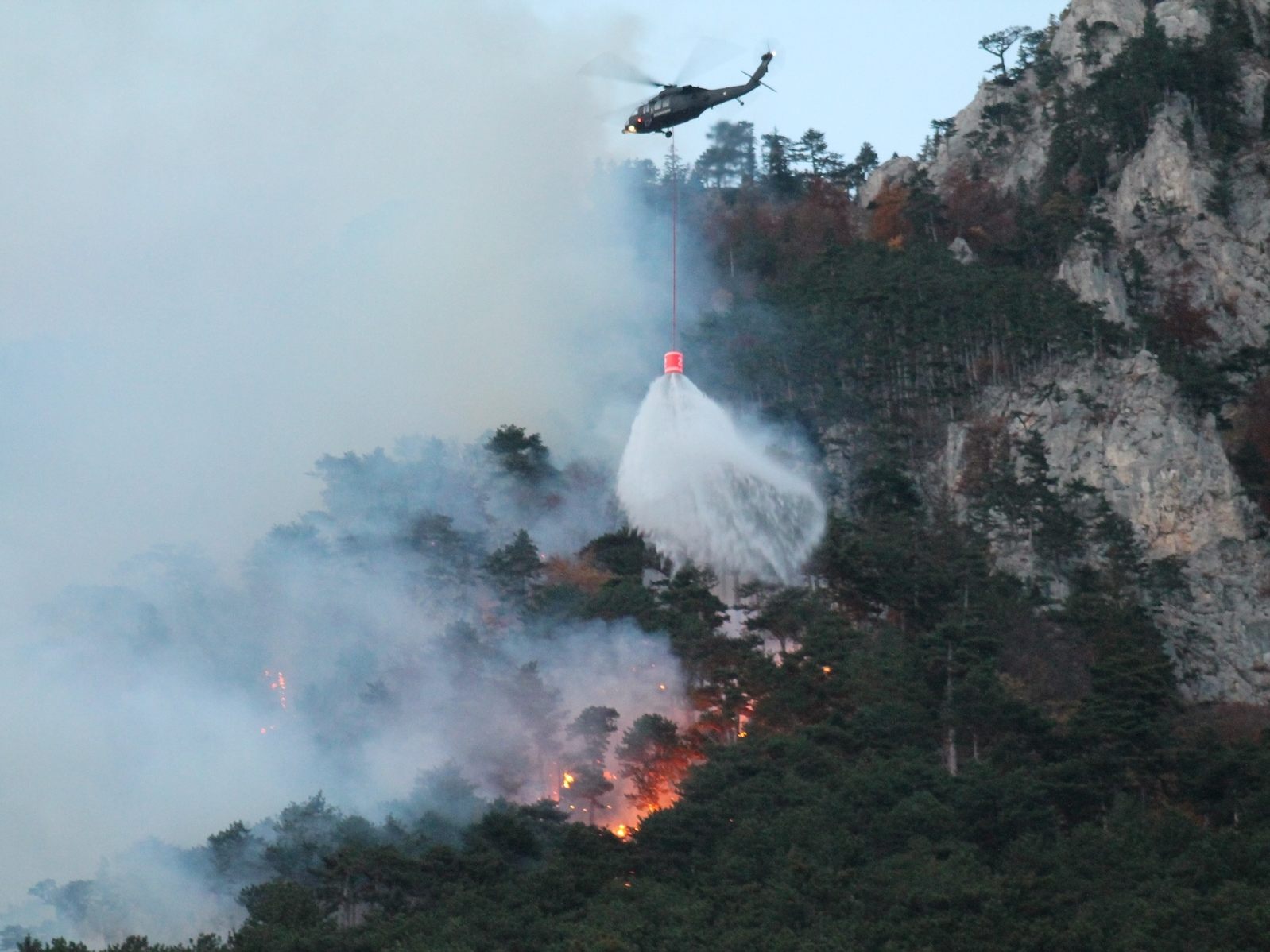 Auch ein Blackhawk des Bundesheeres war im Einsatz.