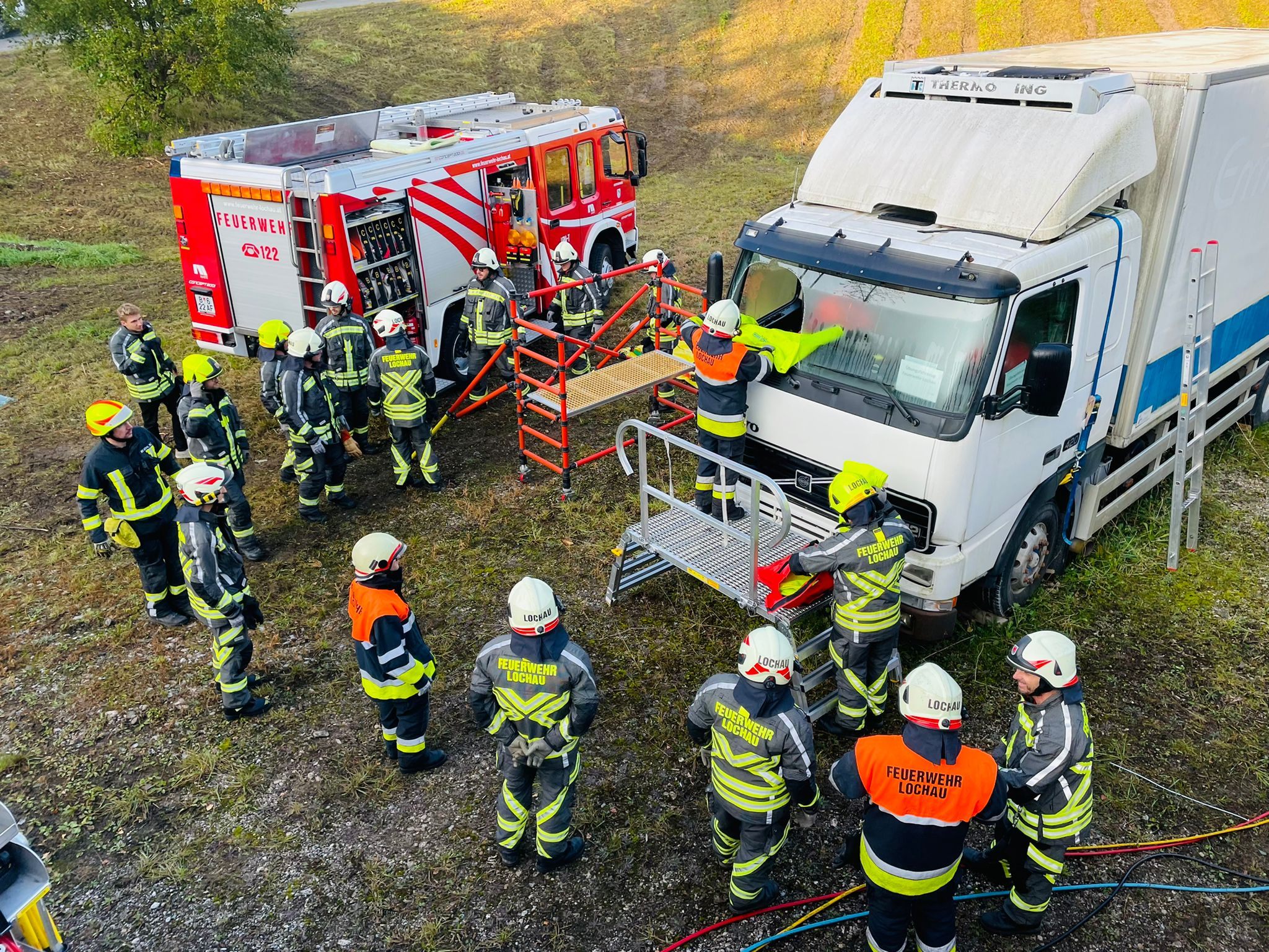 Ein unüblicher Übungsvormittag wartete auf Interessierte bei der Freiwilligen Feuerwehr Lochau.