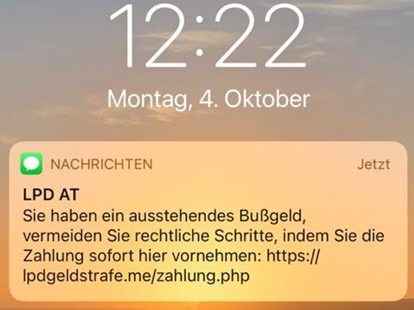 Die Polizei warnt vor einem SMS-Betrug.