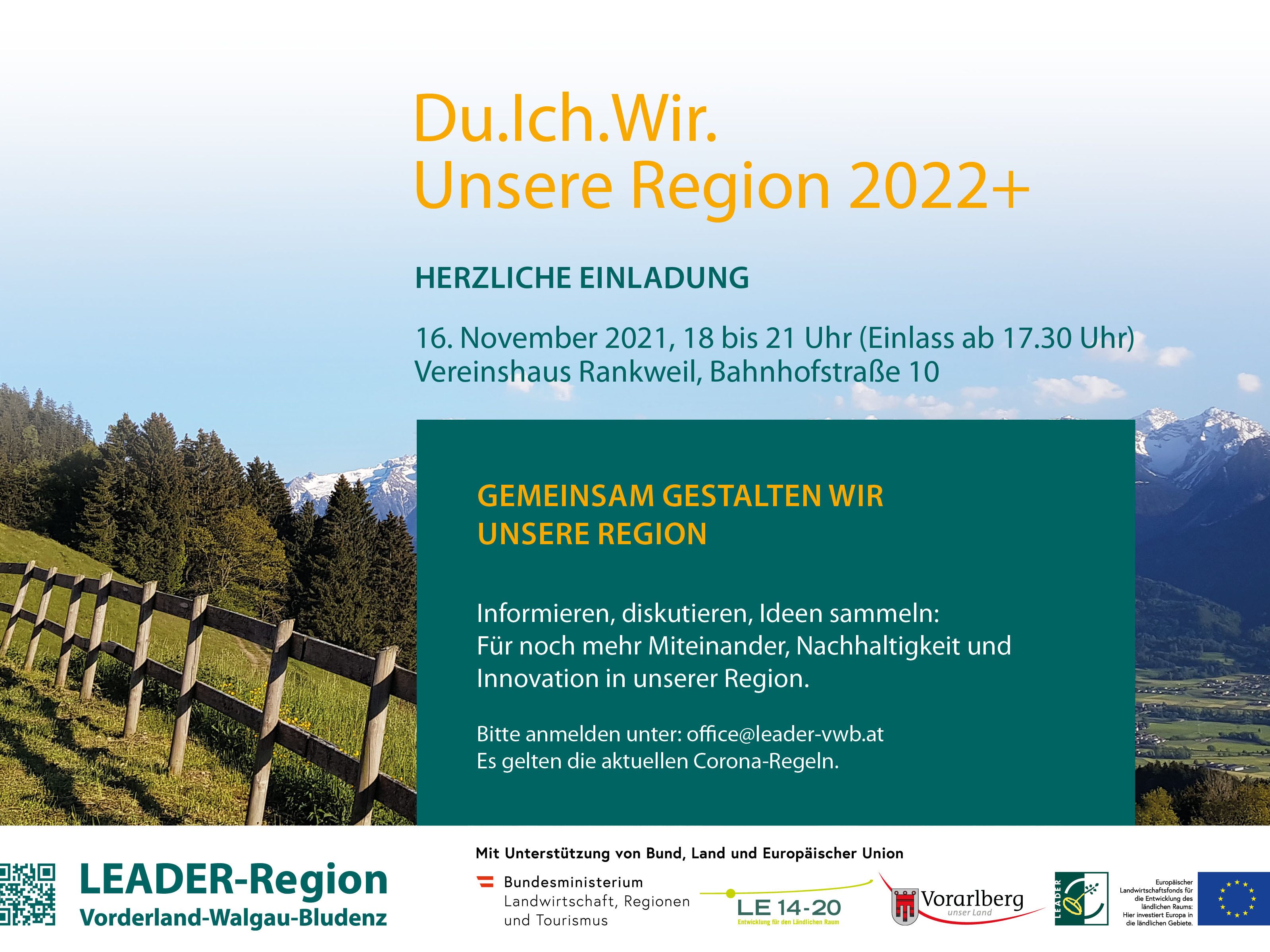 Informieren, diskutieren, Ideen sammeln für die LEADER Region Vorderland-Walgau-Bludenz