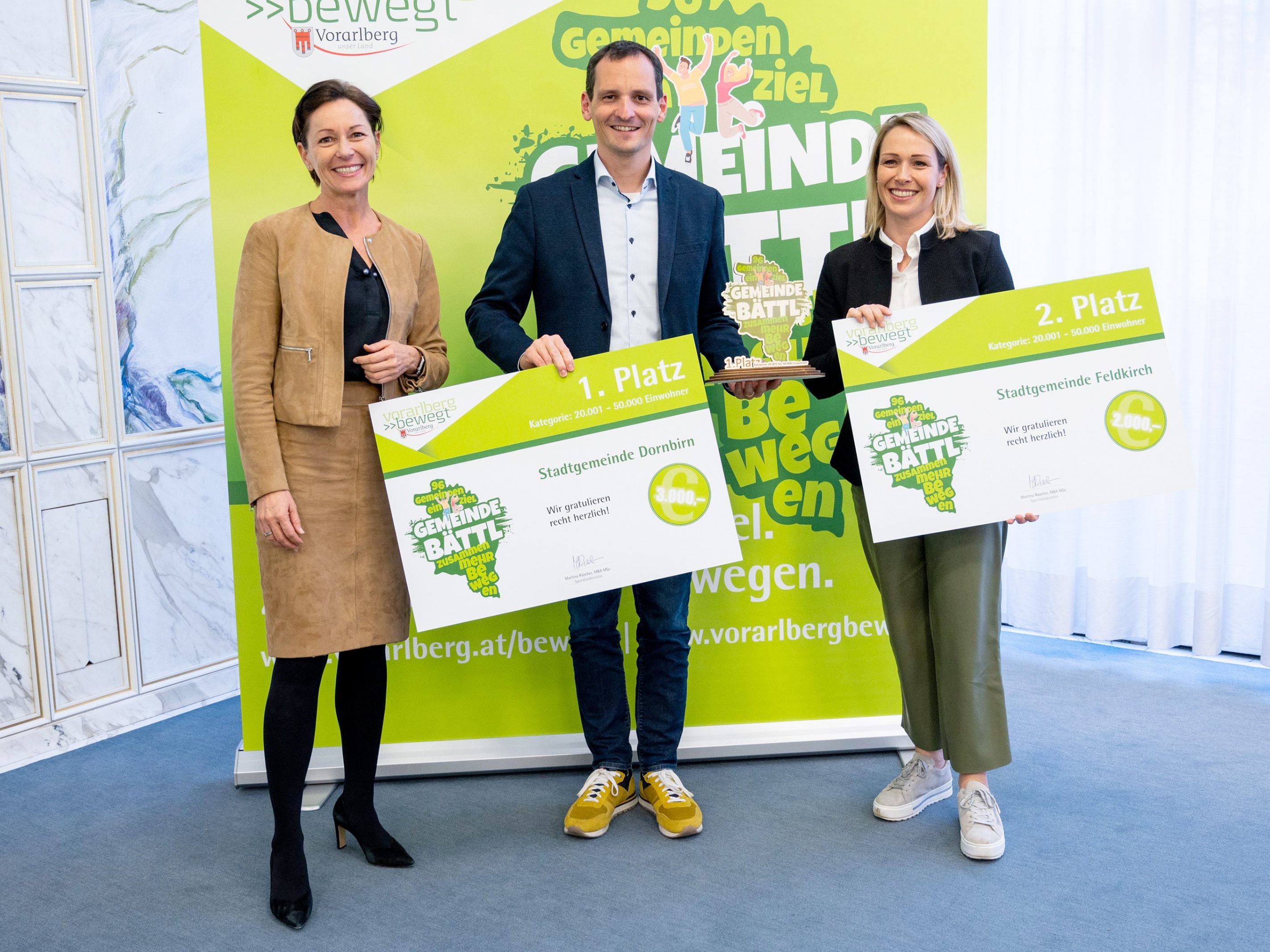 Siegerehrung mit Sportlandesrätin Martina Rüscher. Siegerehrung mit Sportlandesrätin Martina Rüscher.