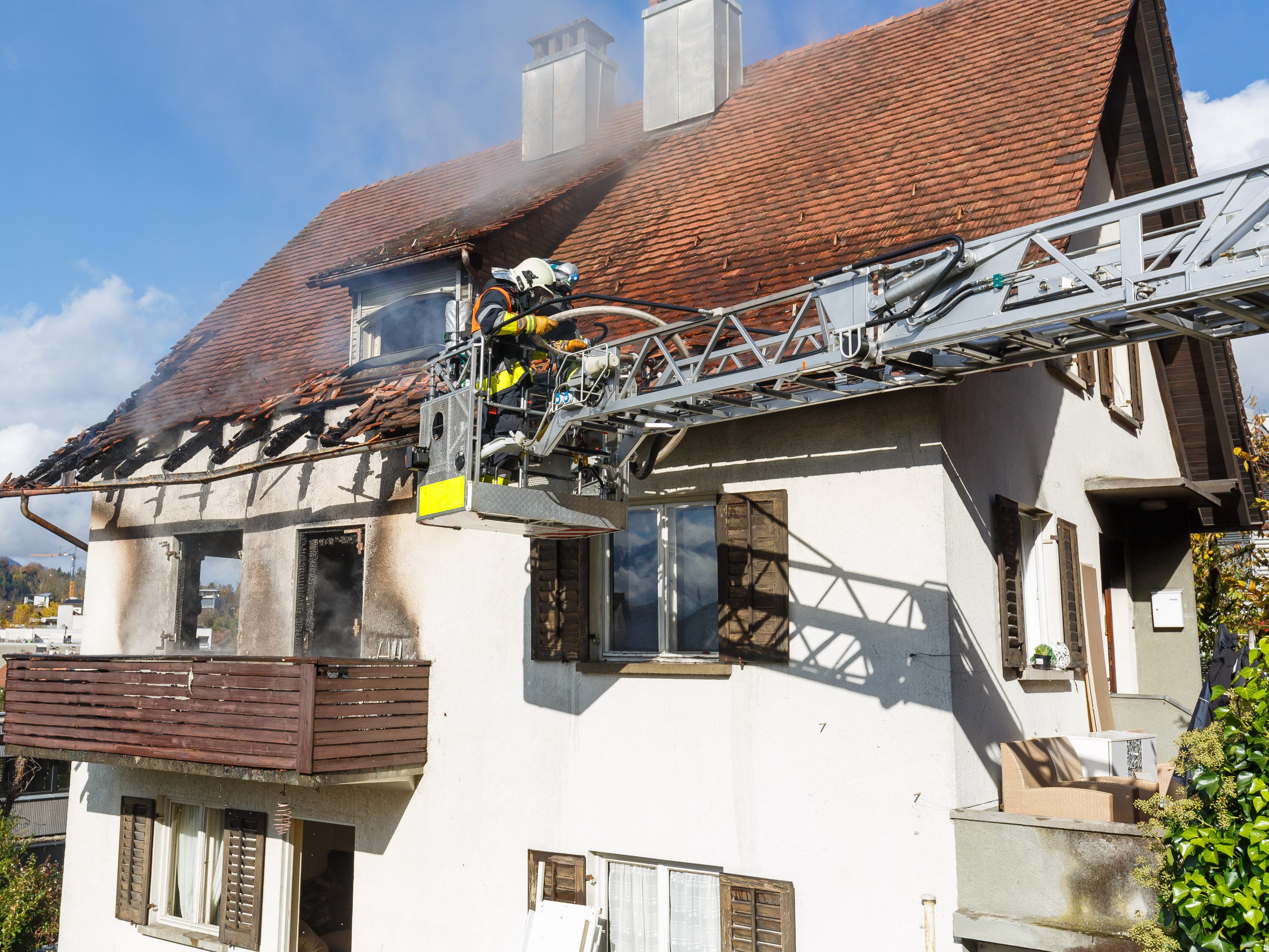 Feuerwehr, Polizei und Rettung waren im Einsatz.