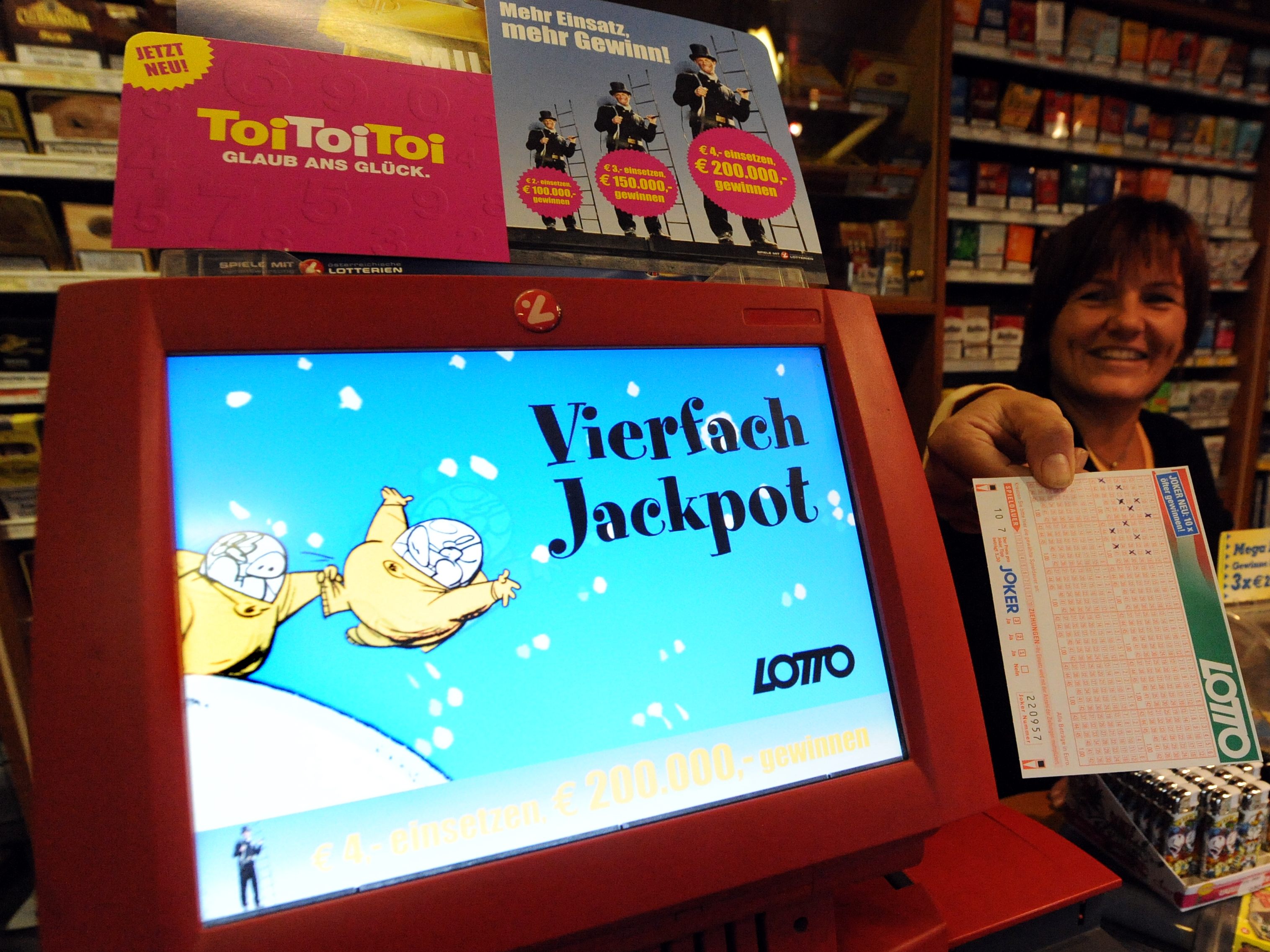 Am Mittwoch wartet ein Vierfach-Jackpot im Lotto.