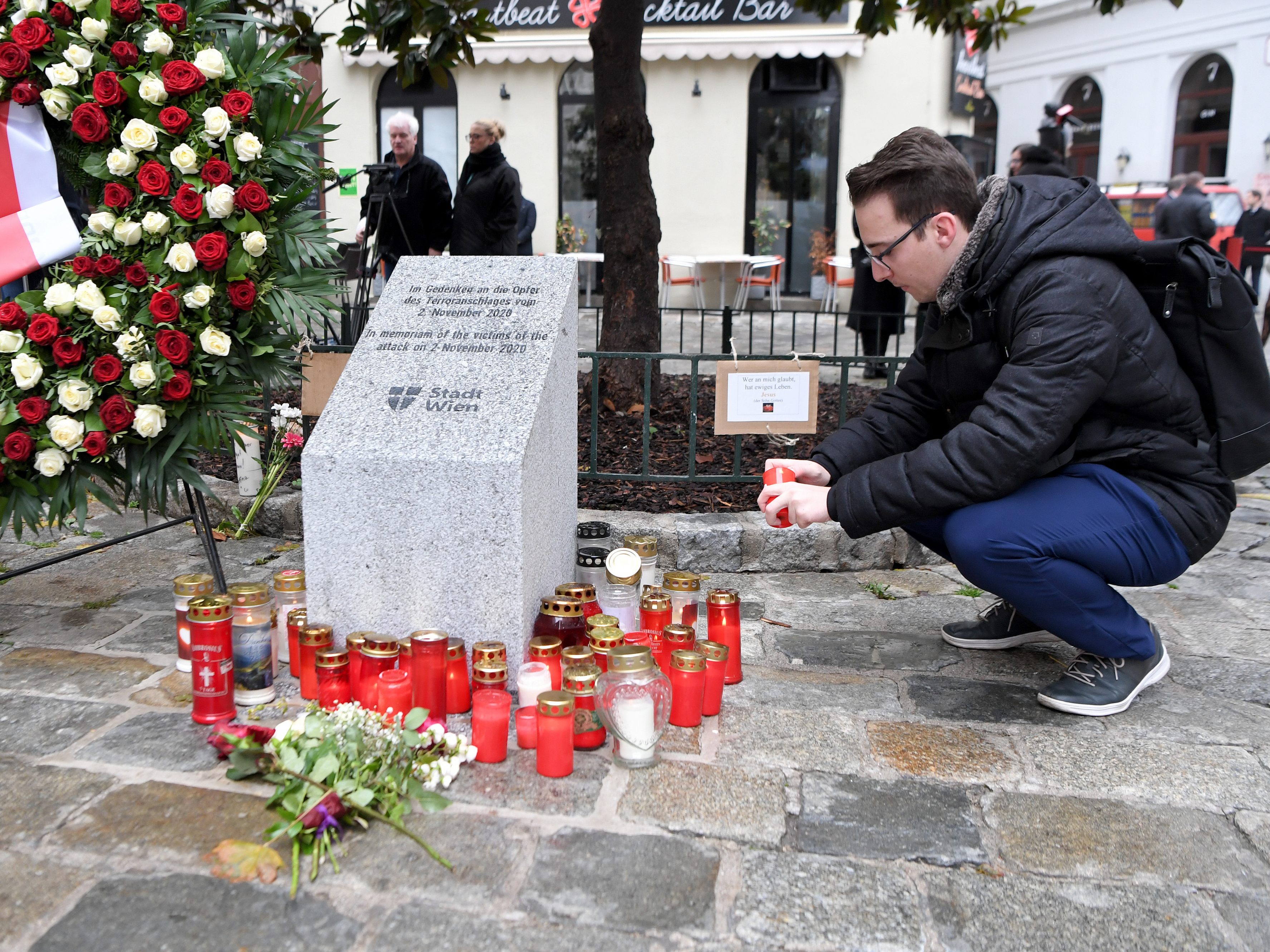 Stadt Wien gedachte der Opfer des Terroranschlags. Stadt Wien gedachte der Opfer des Terroranschlags.