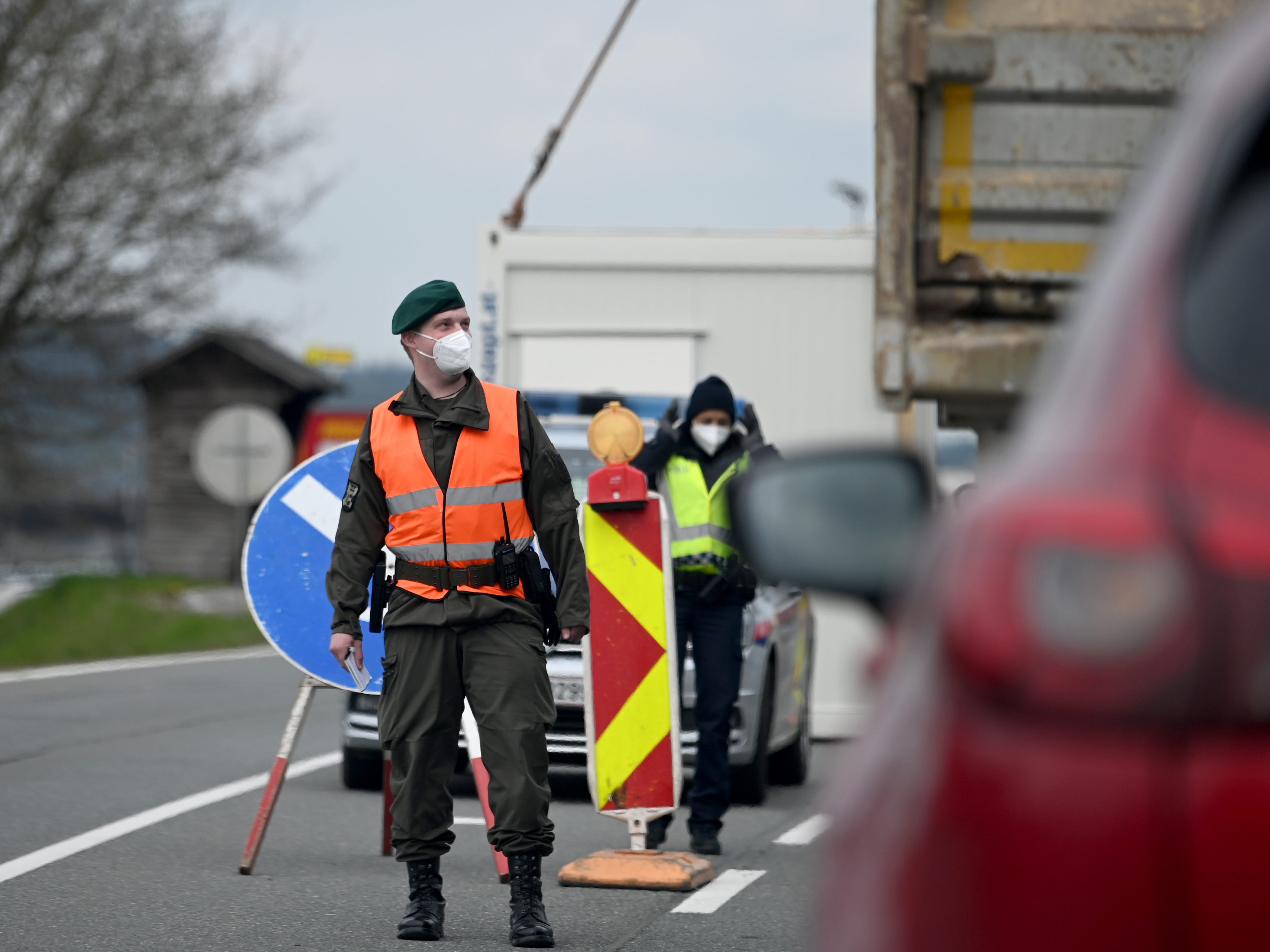 Corona-Ausreisekontrollen auch in Waidhofen a. d. Ybbs.