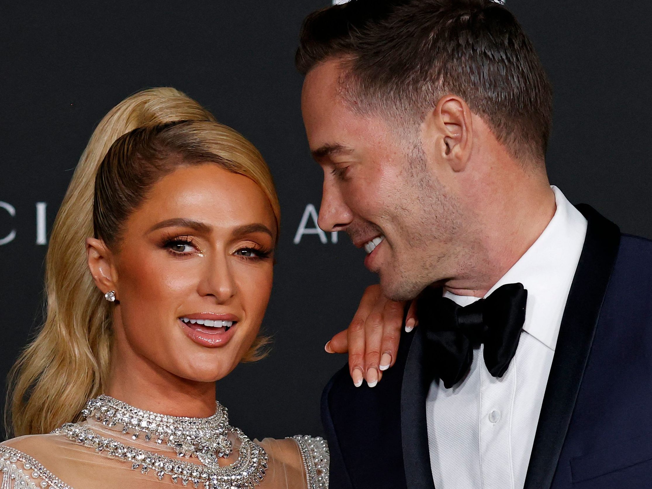 Paris Hilton und Carter Milliken Reum bei einer Gala in Los Angeles 2021. Paris Hilton und Carter Milliken Reum bei einer Gala in Los Angeles 2021.