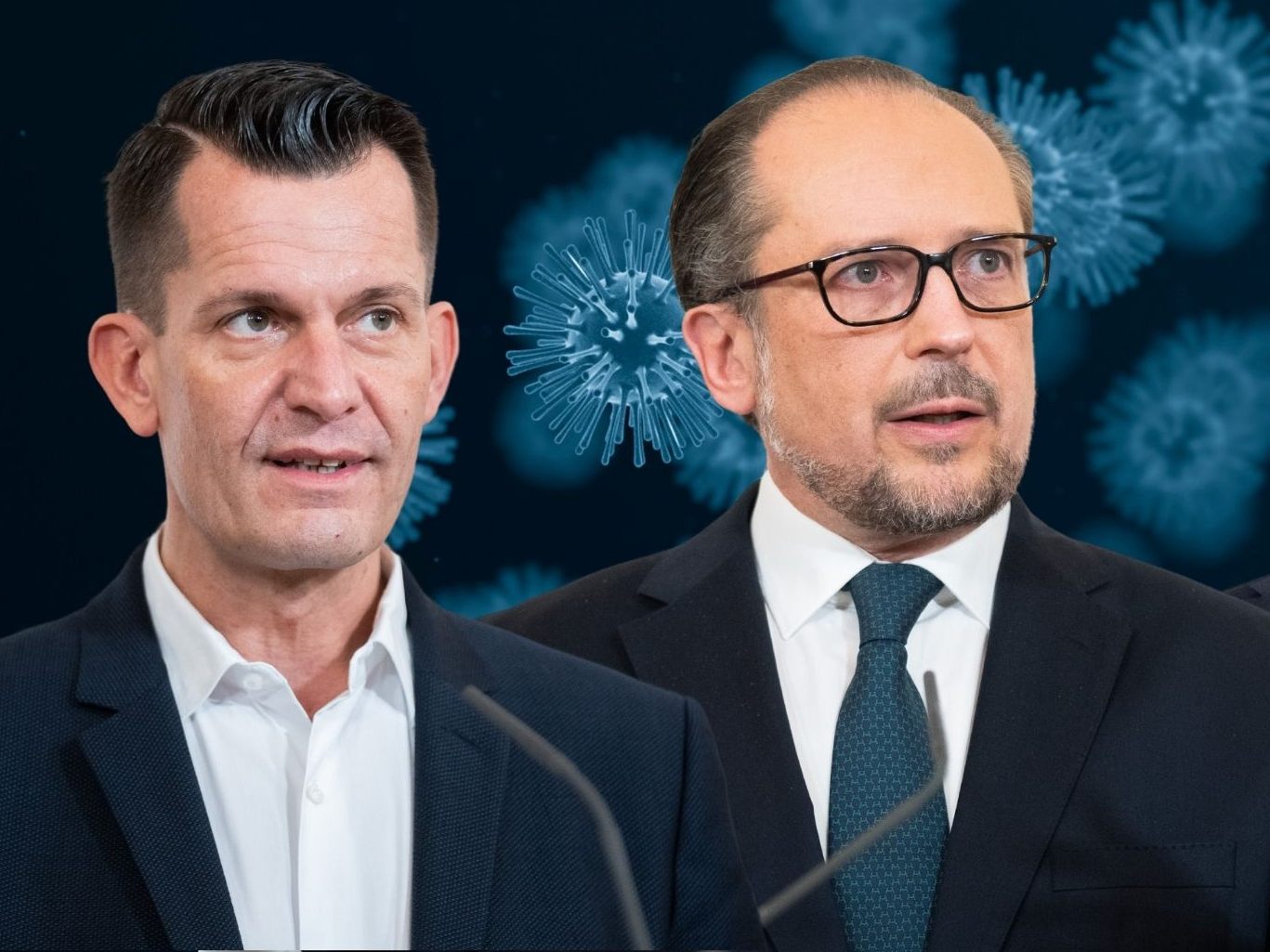 Bundeskanzler Schallenberg verkündete am Sonntagmittag den Lockdown für Ungeimpfte. Bundeskanzler Schallenberg verkündete am Sonntagmittag den Lockdown für Ungeimpfte.