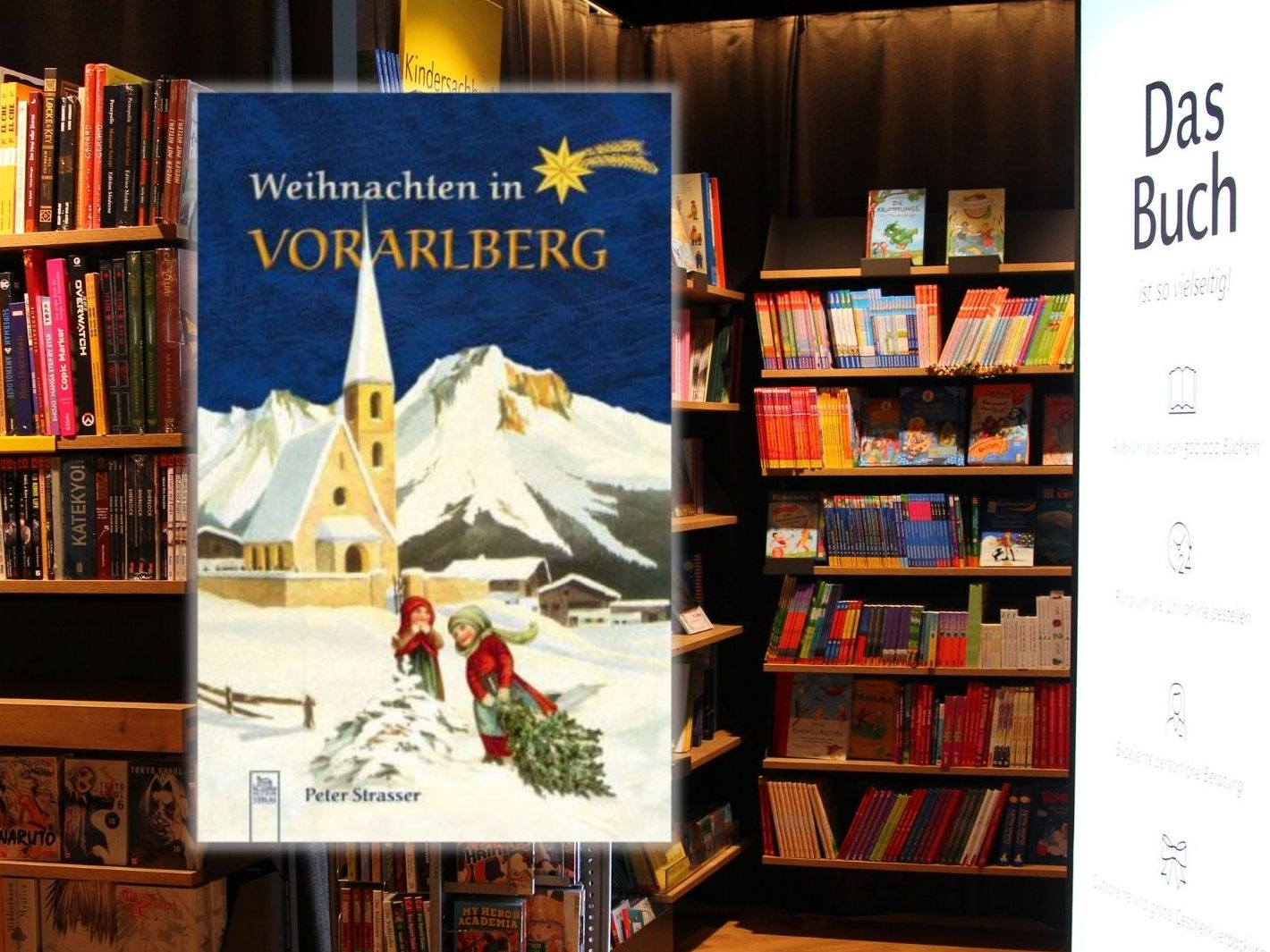 "Weihnachten in Vorarlberg" und die anderen Buchempfehlungen gibt es bei "Das Buch" im Messepark zu kaufen.