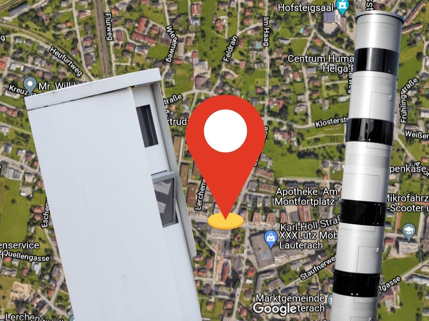 In Lauterach sollen bald vier neue Radarboxen stehen. In Lauterach sollen bald vier neue Radarboxen stehen.