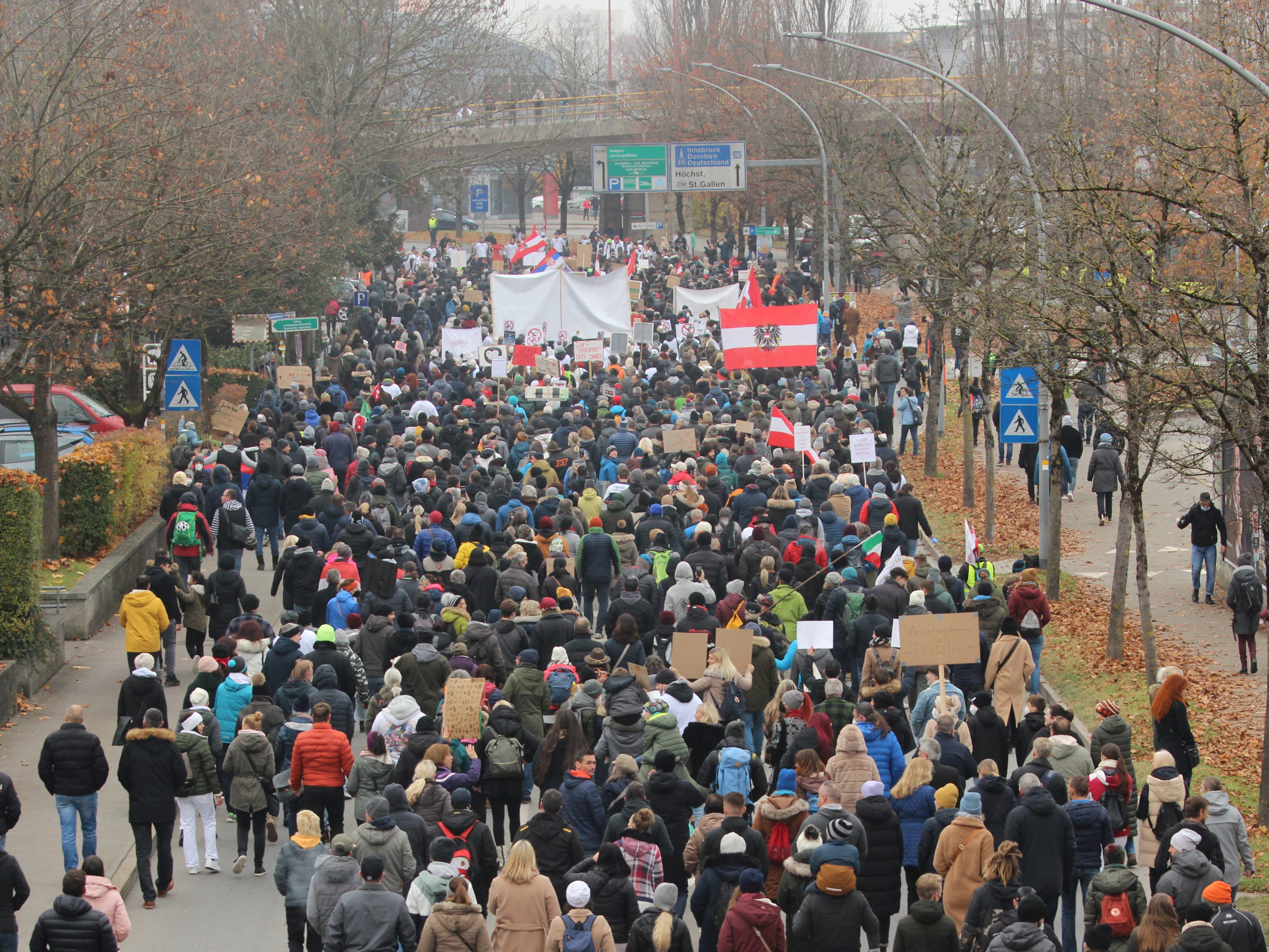 5000 Demonstranten zogen am Sonntag durch Bregenz.