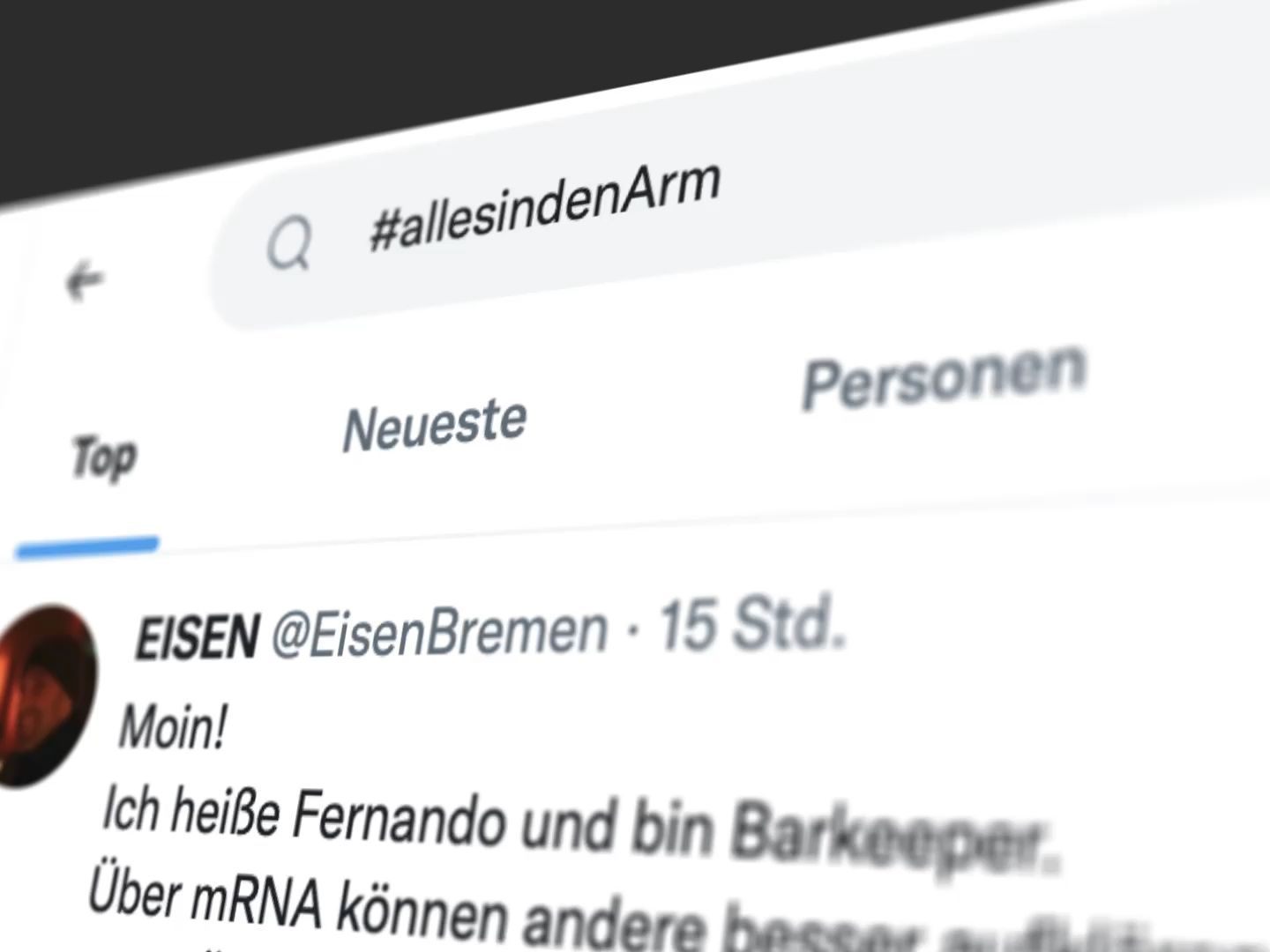 #allesindenarm: Unter diesem Hashtag wird aktuell zum Impfen aufgerufen