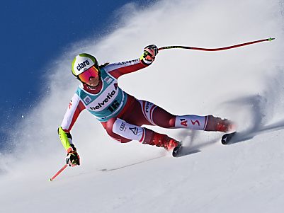 Puchner im Training in Val d'Isere Schnellste