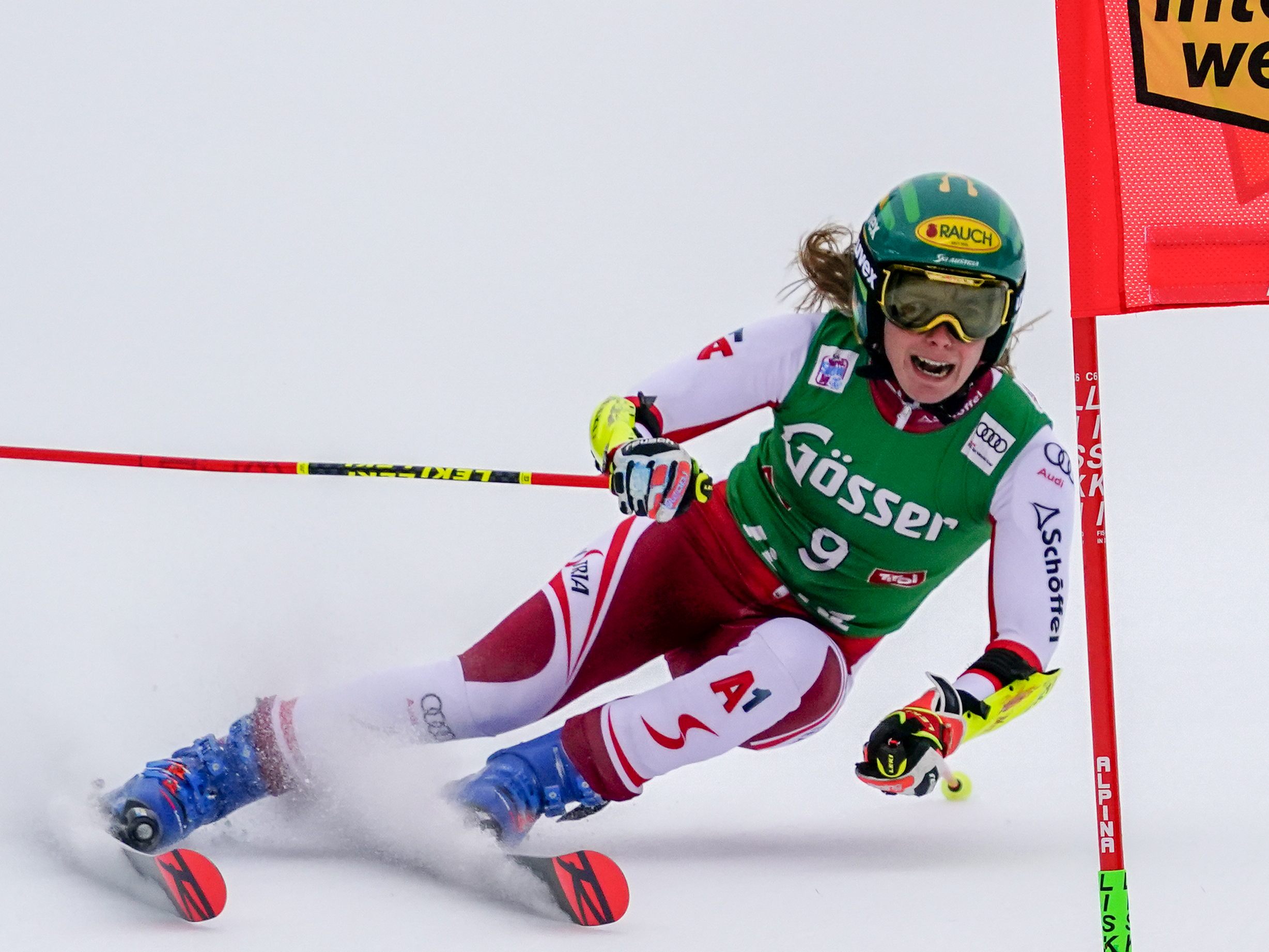 Katharina Liensberger geht von Rang 18 in den zweiten Durchgang.