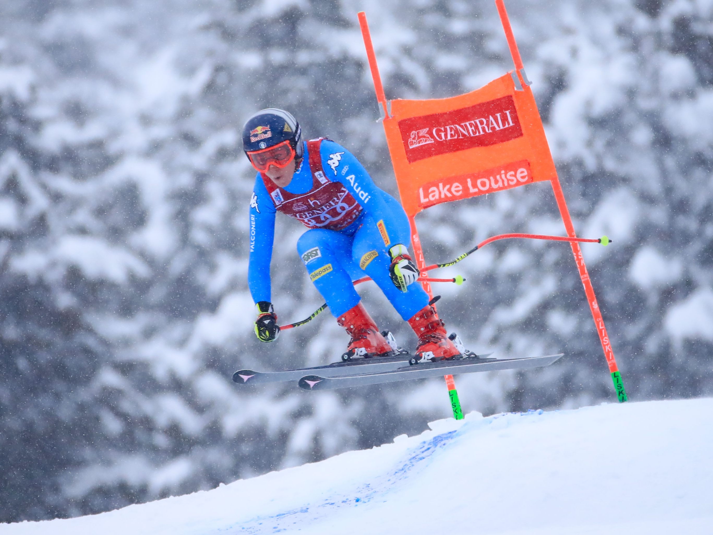 Sofia Goggia, die Siegerin der beiden Abfahrten in Lake Louise.