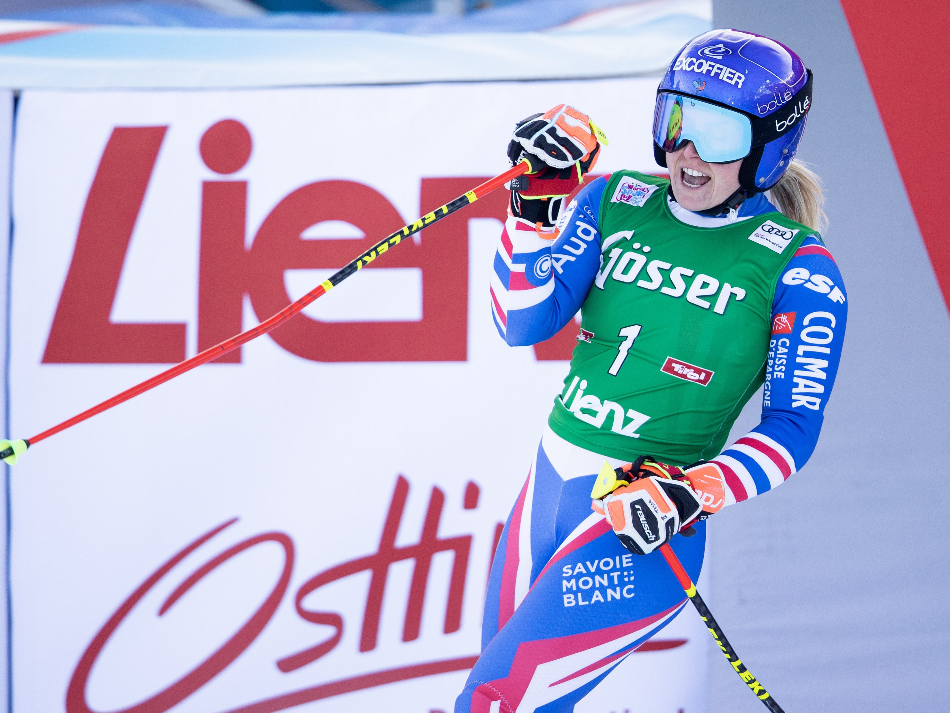 Tessa Worley, die Siegerin beim Riesentorlauf in Lienz.