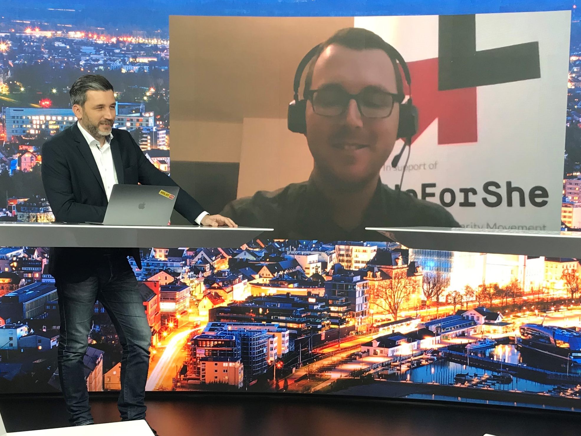 Gerhard Wagner, Obmann von HeForShe Vienna, zu Gast bei "Vorarlberg LIVE". Gerhard Wagner, Obmann von HeForShe Vienna, zu Gast bei "Vorarlberg LIVE".