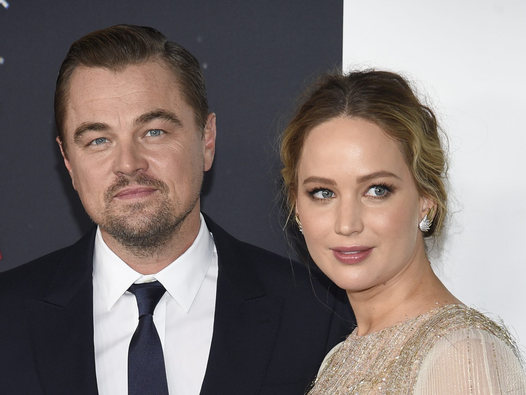 Leonardo DiCaprio an der Seite der Schauspielkollegin Jennifer Lawrence.