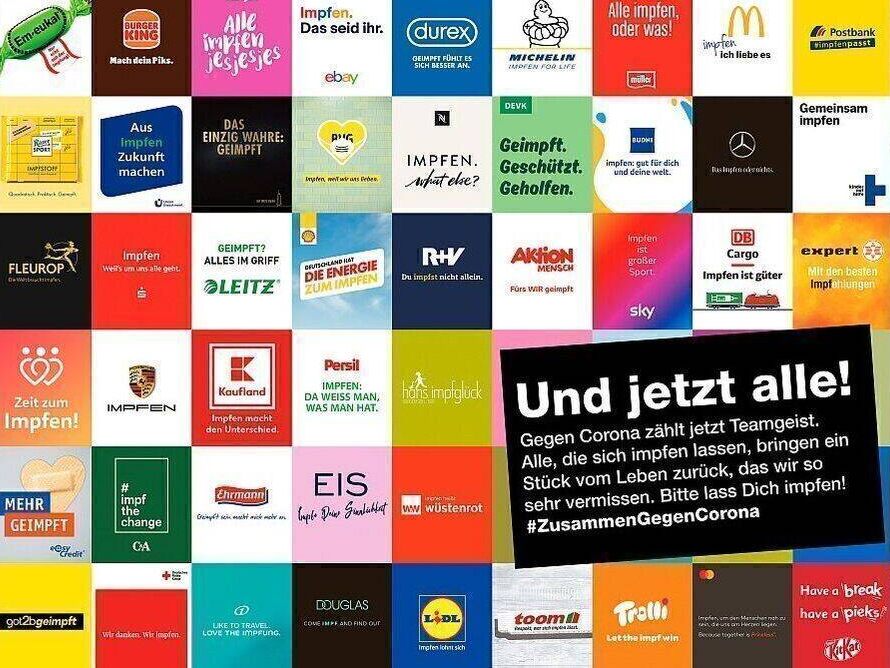 #ZusammenGegenCorona heißt die deutsche Impfkampagne. #ZusammenGegenCorona heißt die deutsche Impfkampagne.