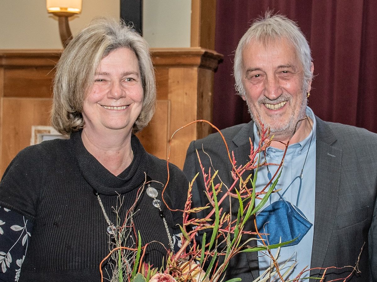 Chorleiterin Gaby Walch und Obmann Karl Stürz