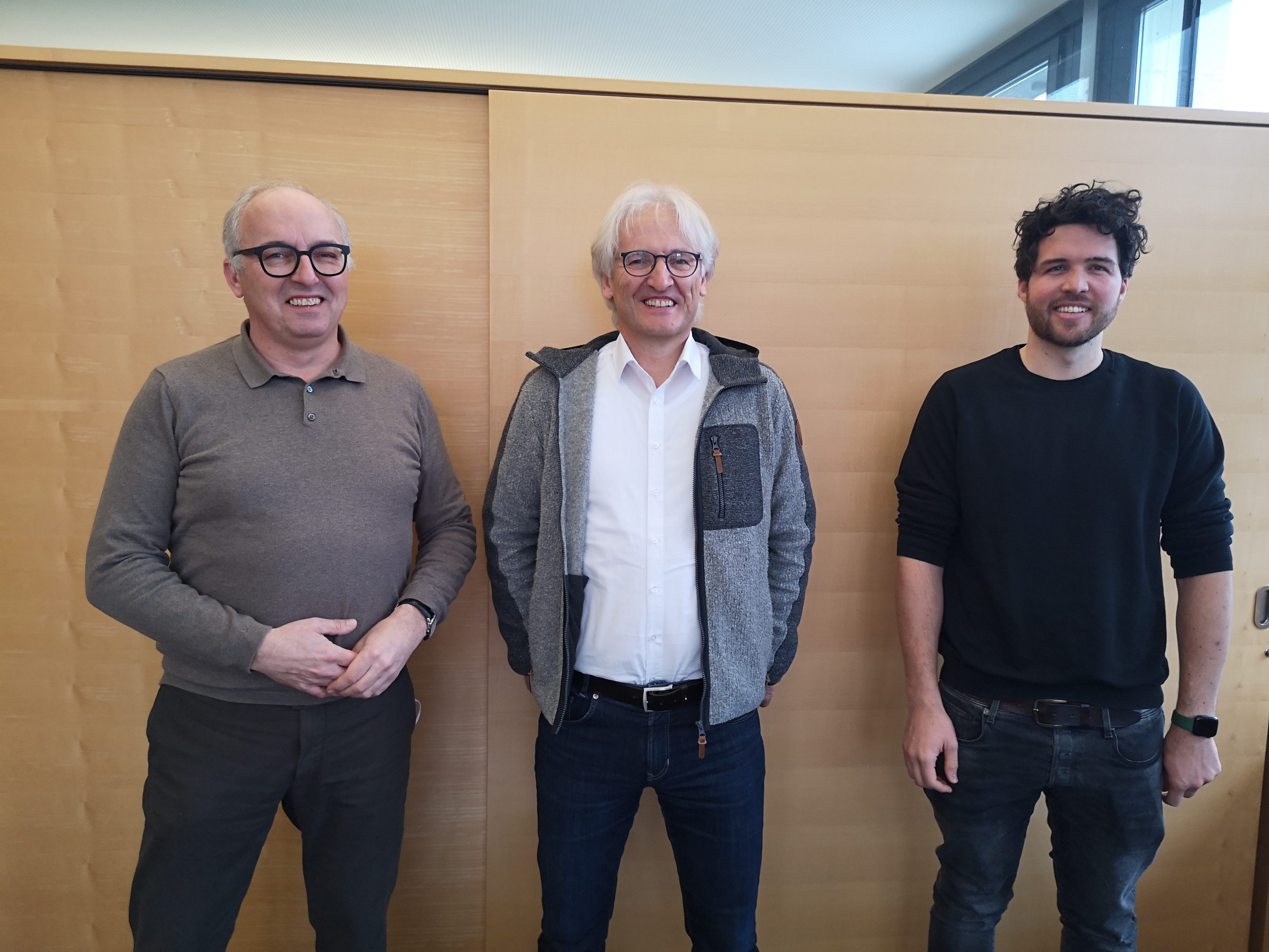 Ein gut aufgestelltes Team: Norbert Greussing, Bürgermeister Paul Sutterlüty und Marc Meusburger.