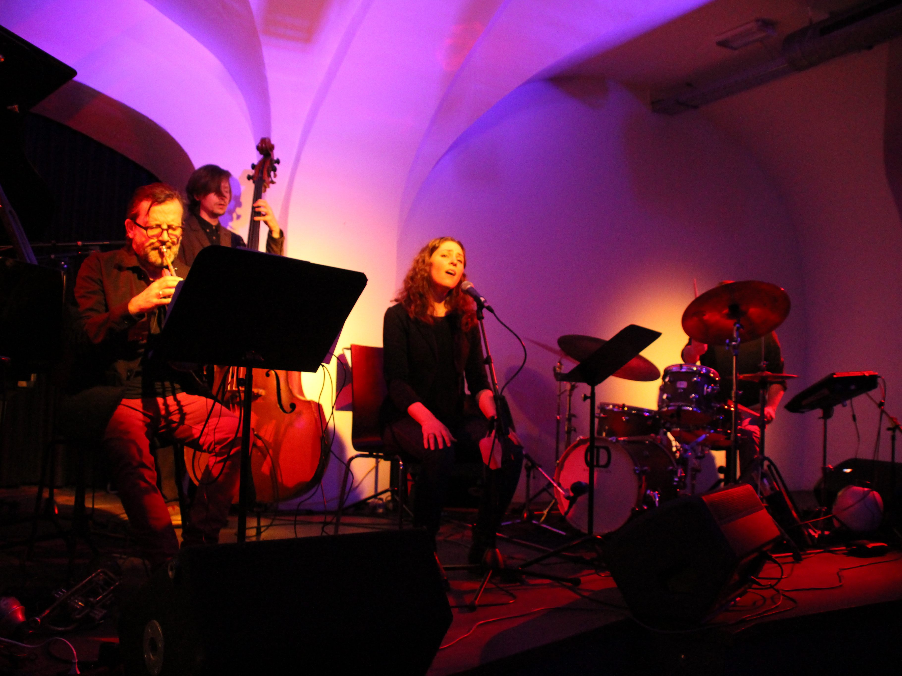 Herbert Walser-Breuß und Veronika Morscher traten mit dem Jazztrio "Owls" auf. Herbert Walser-Breuß und Veronika Morscher traten mit dem Jazztrio "Owls" auf.