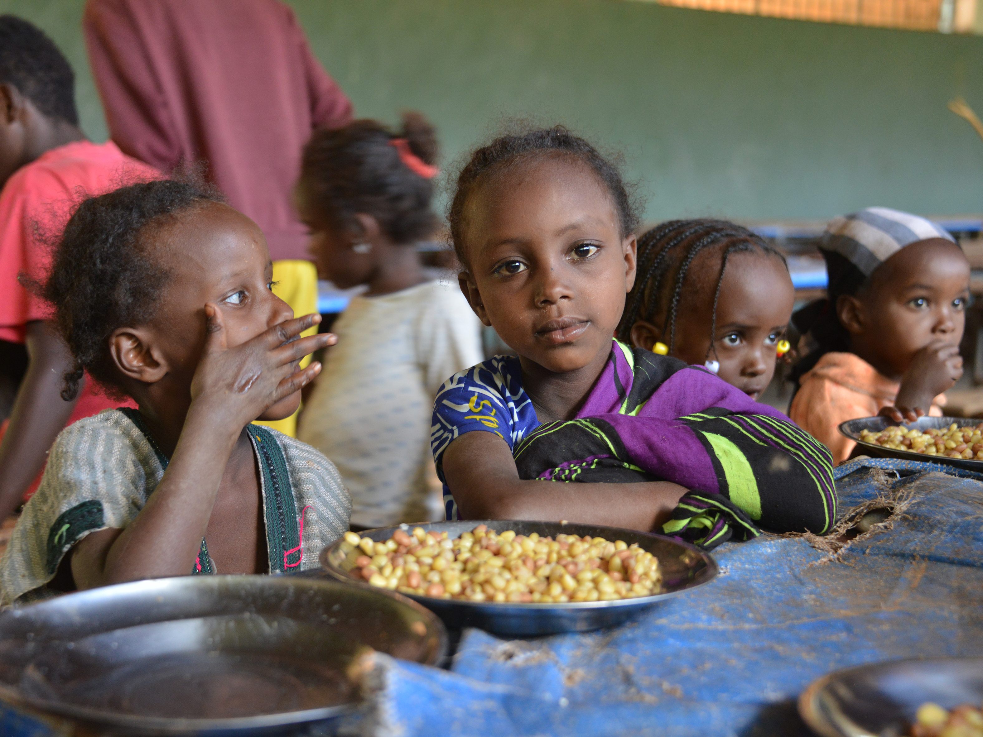 Hilfe für Kinder in Äthiopien - gemeinsam mit Spendern unterstützt die Caritas Schulausspeisungen in Borana. Hilfe für Kinder in Äthiopien - gemeinsam mit Spendern unterstützt die Caritas Schulausspeisungen in Borana.
