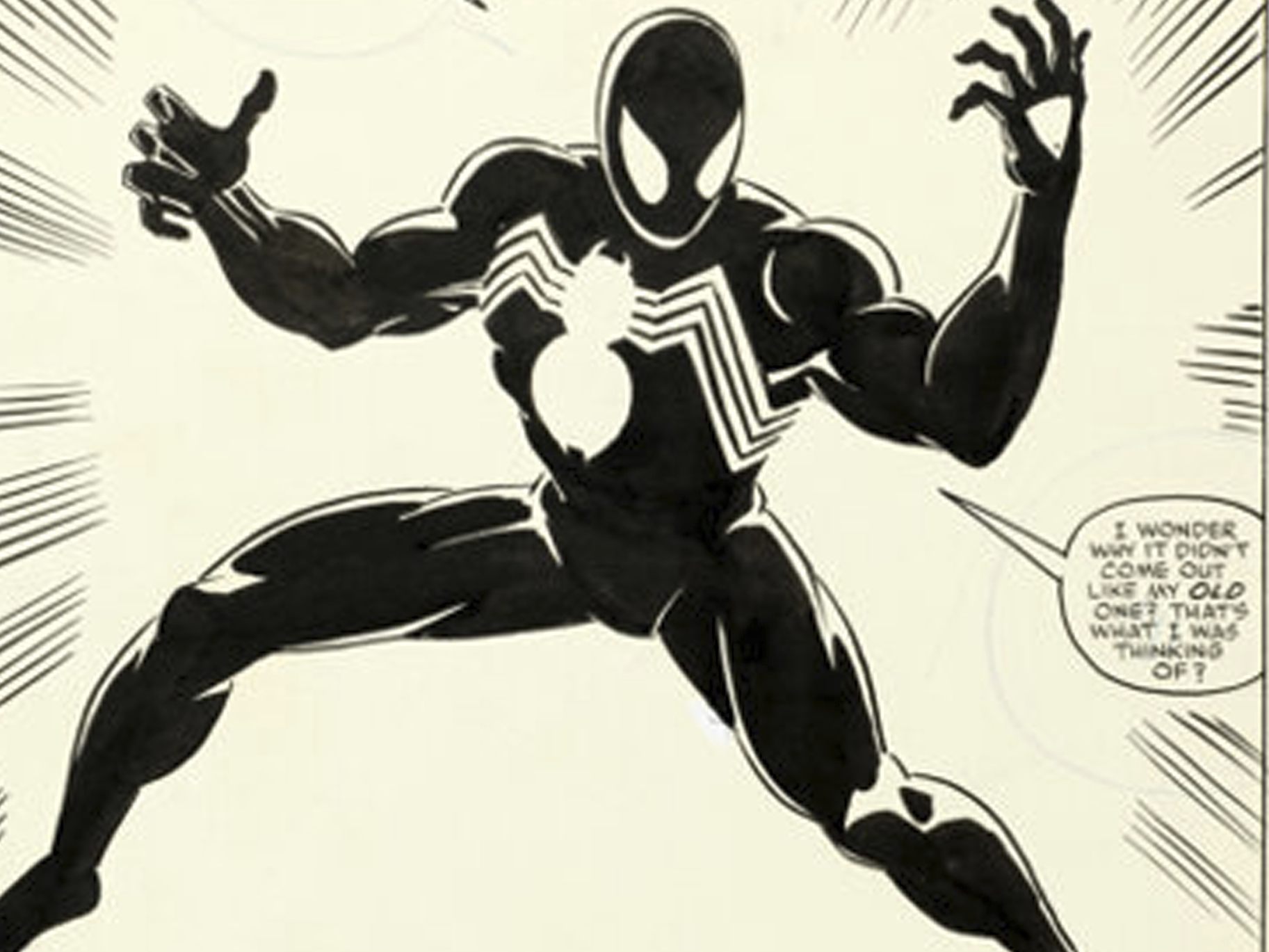 Der erste Auftritt von Spider-Man in einem schwarzen Kostüm.
