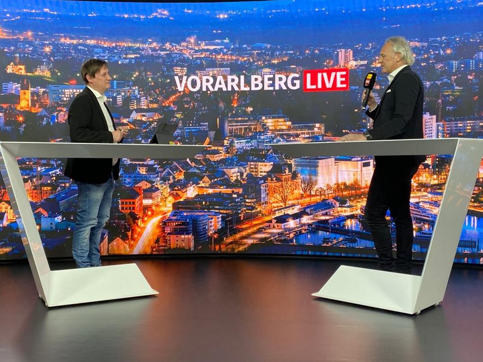 Präsident Martin Ohneberg im Studio von Vorarlberg LIVE Präsident Martin Ohneberg im Studio von Vorarlberg LIVE