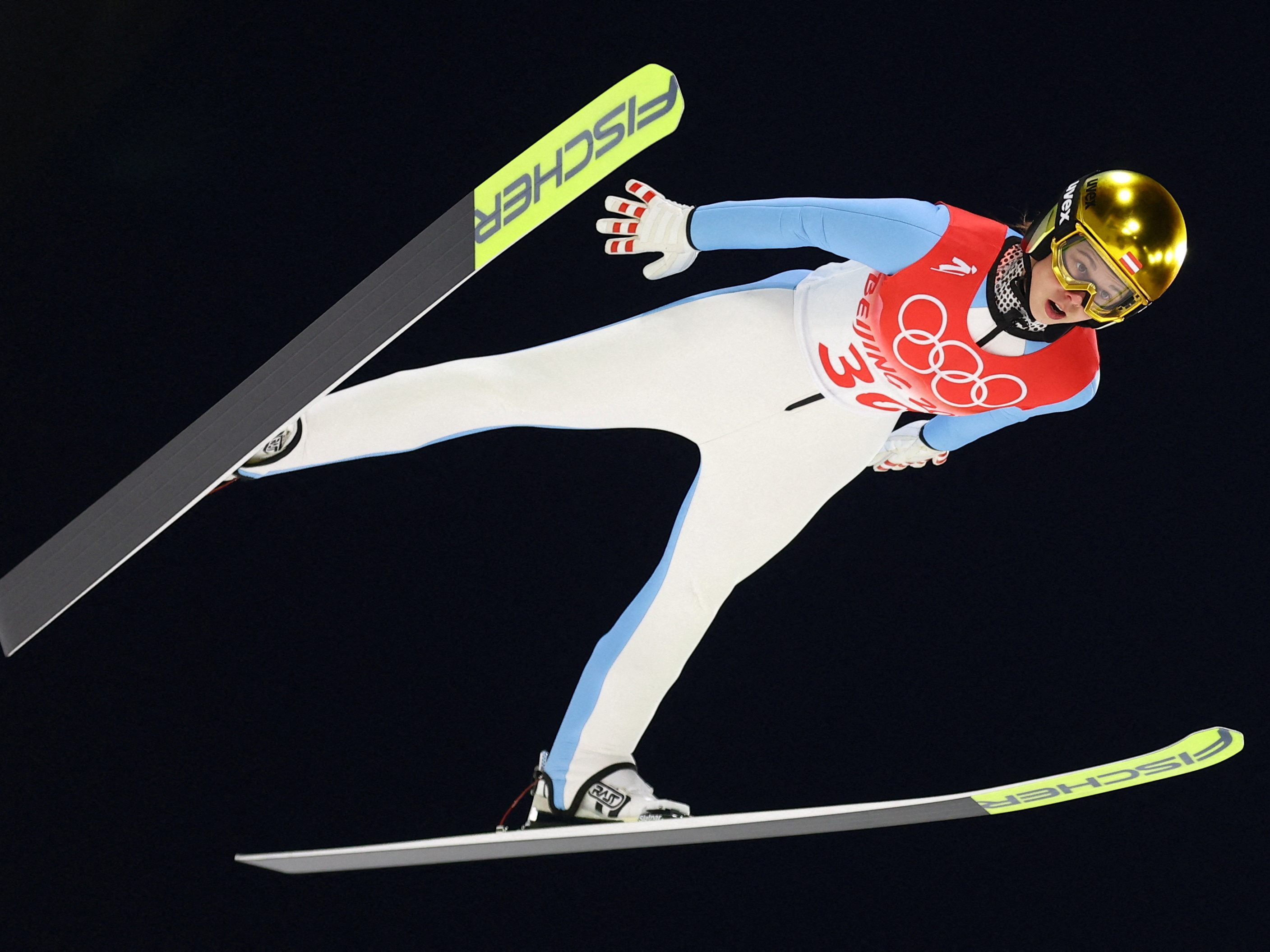 Lisa Eder holte im Skispringen den achten Platz.