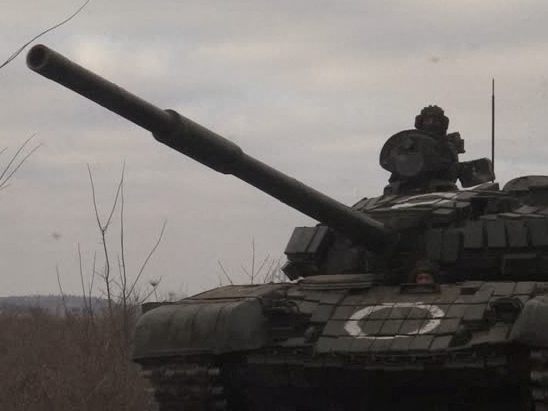 Ein Panzer in der "Volksrepublik" Donetsk.