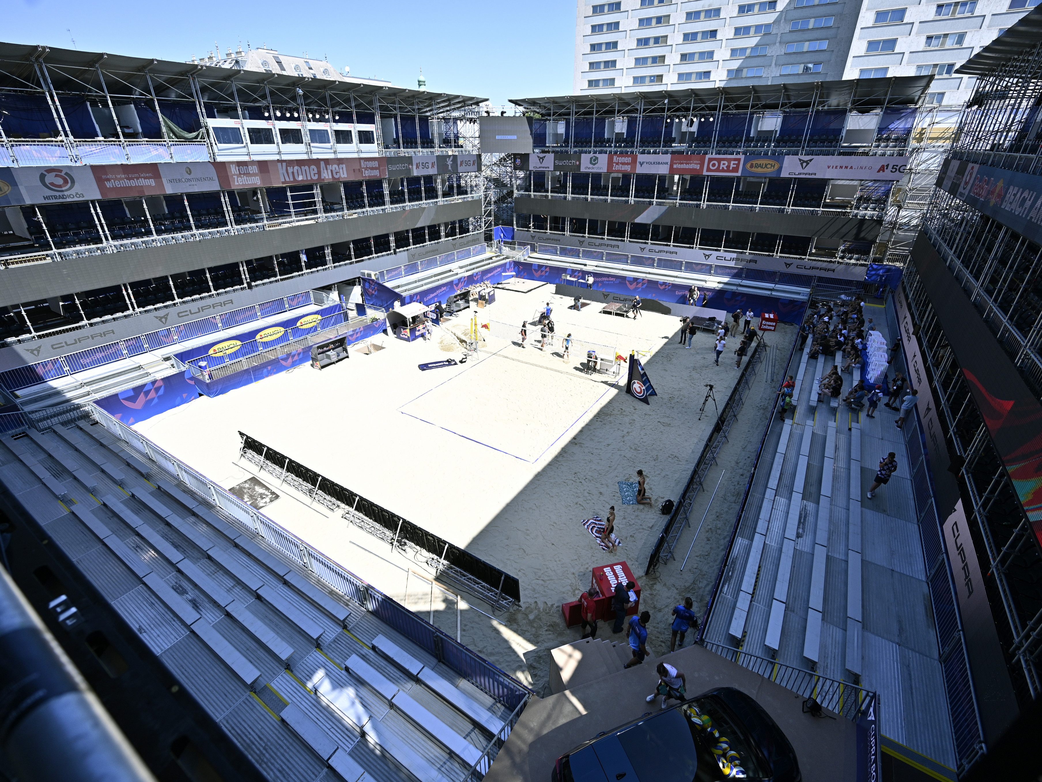 Beach-Volleyball: Wien im August wieder CEV-Turnierschauplatz. Beach-Volleyball: Wien im August wieder CEV-Turnierschauplatz.