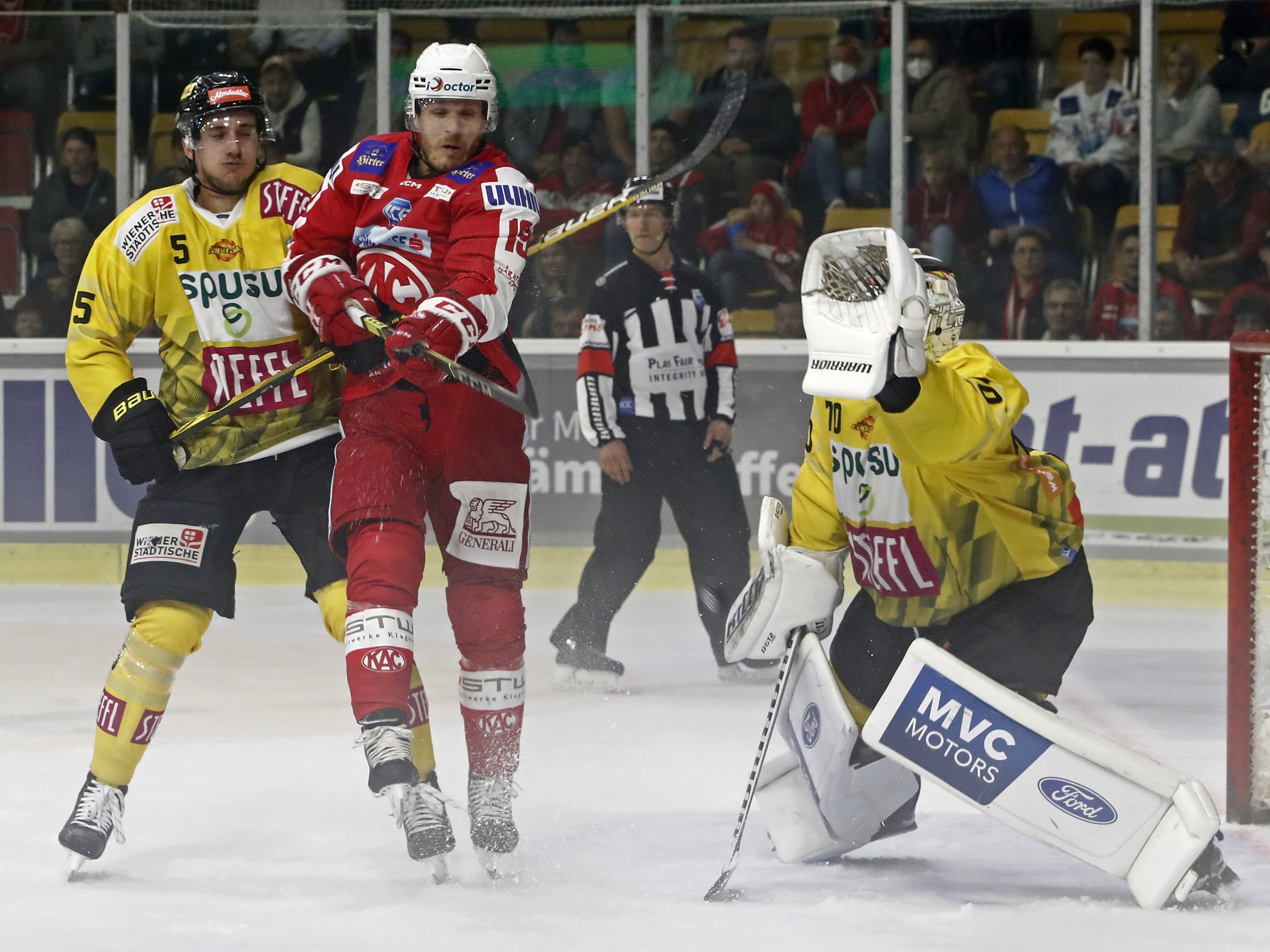 Die VIienna Capitals unterlagen Eishockey-Meister KAC.