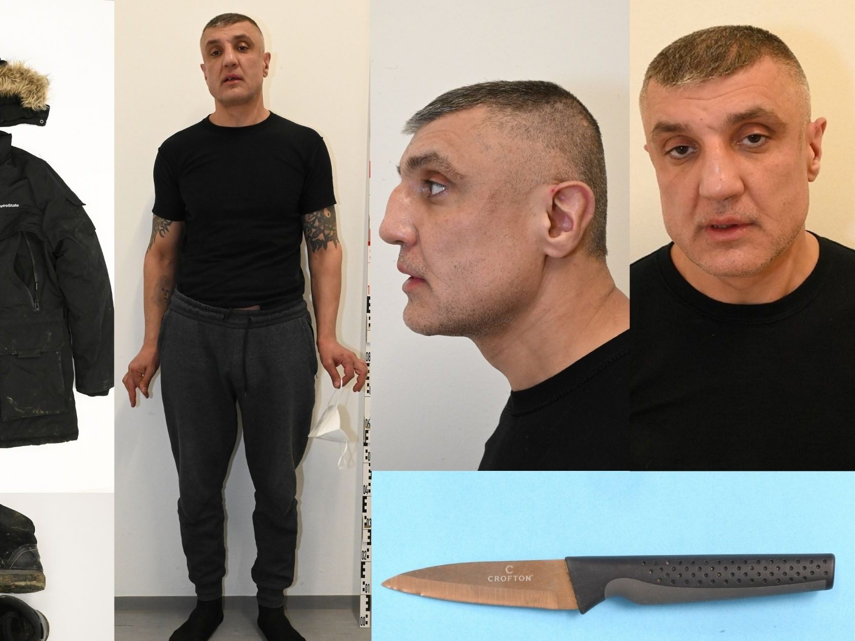 Der Verdächtige 49-jährige Jaroslav Z. und die Tatwaffe. Der Verdächtige 49-jährige Jaroslav Z. und die Tatwaffe.