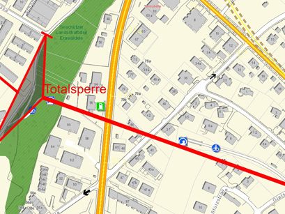 Straßensperre Riedner