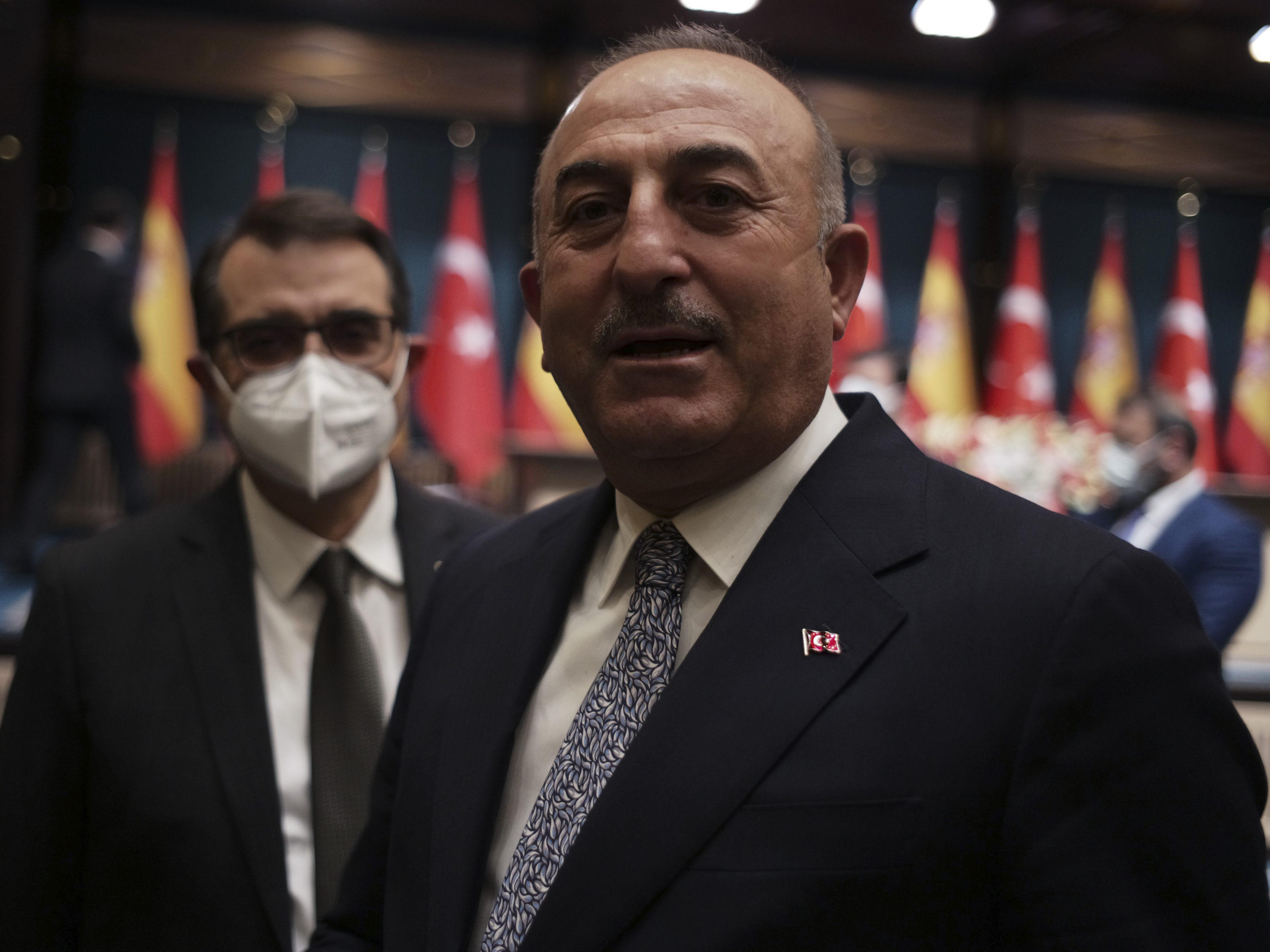 Der türkische Außenminister Mevlut Cavusoglu. Der türkische Außenminister Mevlut Cavusoglu.
