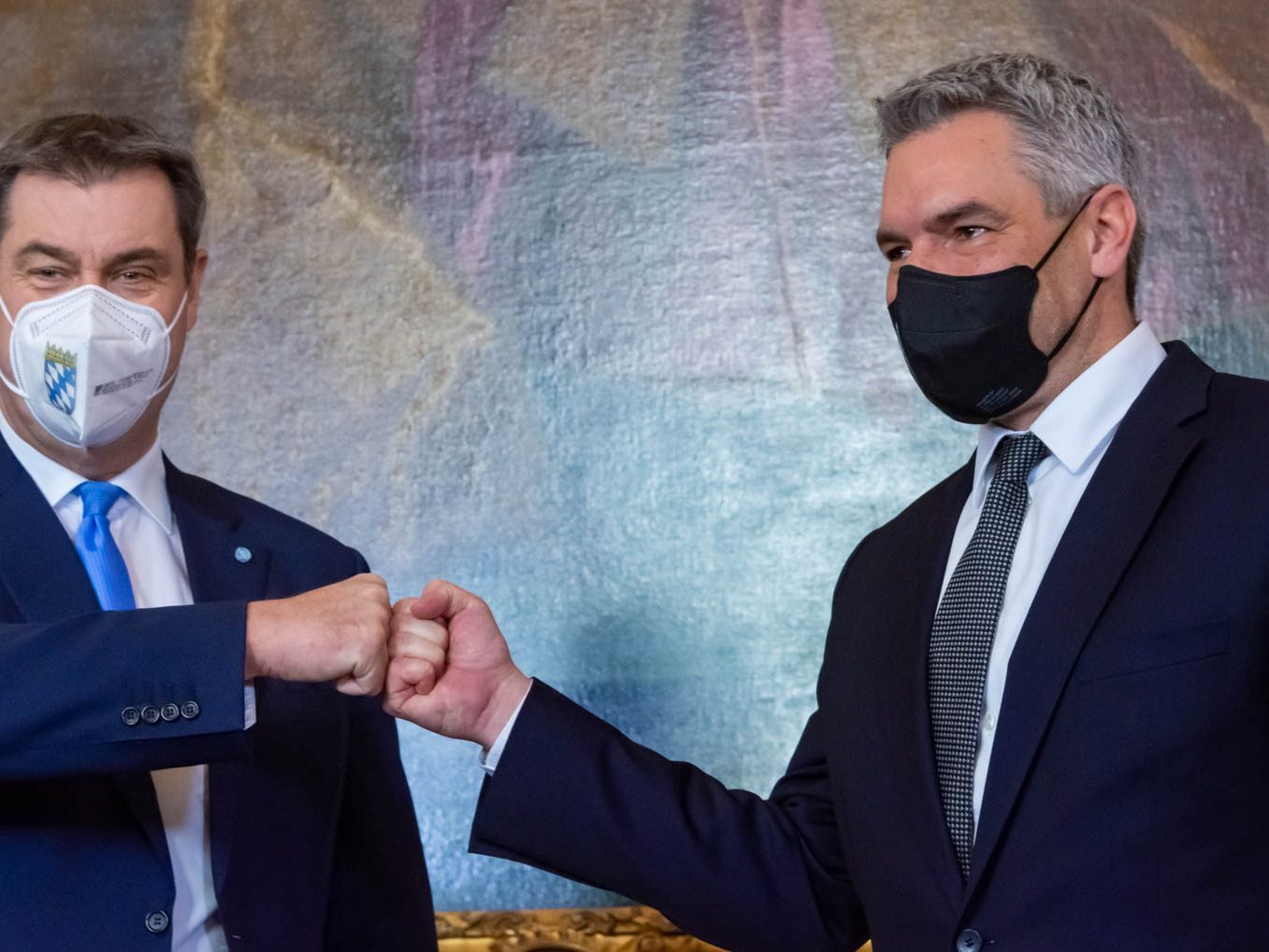 24022022 Arbeitsbesuch des Bayerischen Ministerpraesidenten M. Soeder bei Bundeskanzler K. Nehammer