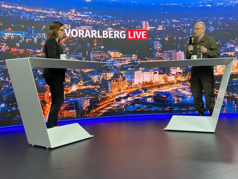 Militärkommandant Brigadier Gunther Hessel bei "Vorarlberg LIVE" Militärkommandant Brigadier Gunther Hessel bei "Vorarlberg LIVE"