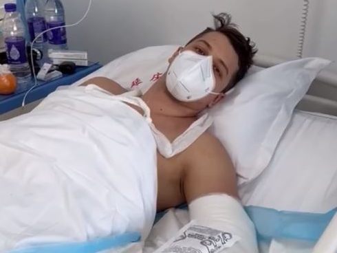 Nach seinem schweren Trainingssturz hat sich der Vorarlberger Yannick Müller per Video zu Wort gemeldet.