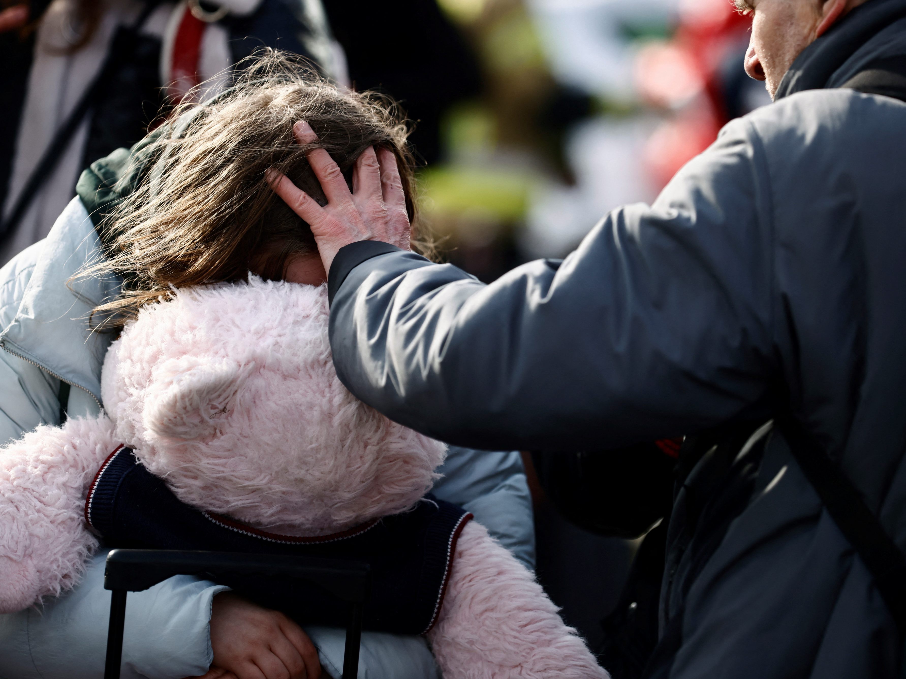 Ukrainische Flüchtlinge im Camp in Przemysl in Polen.