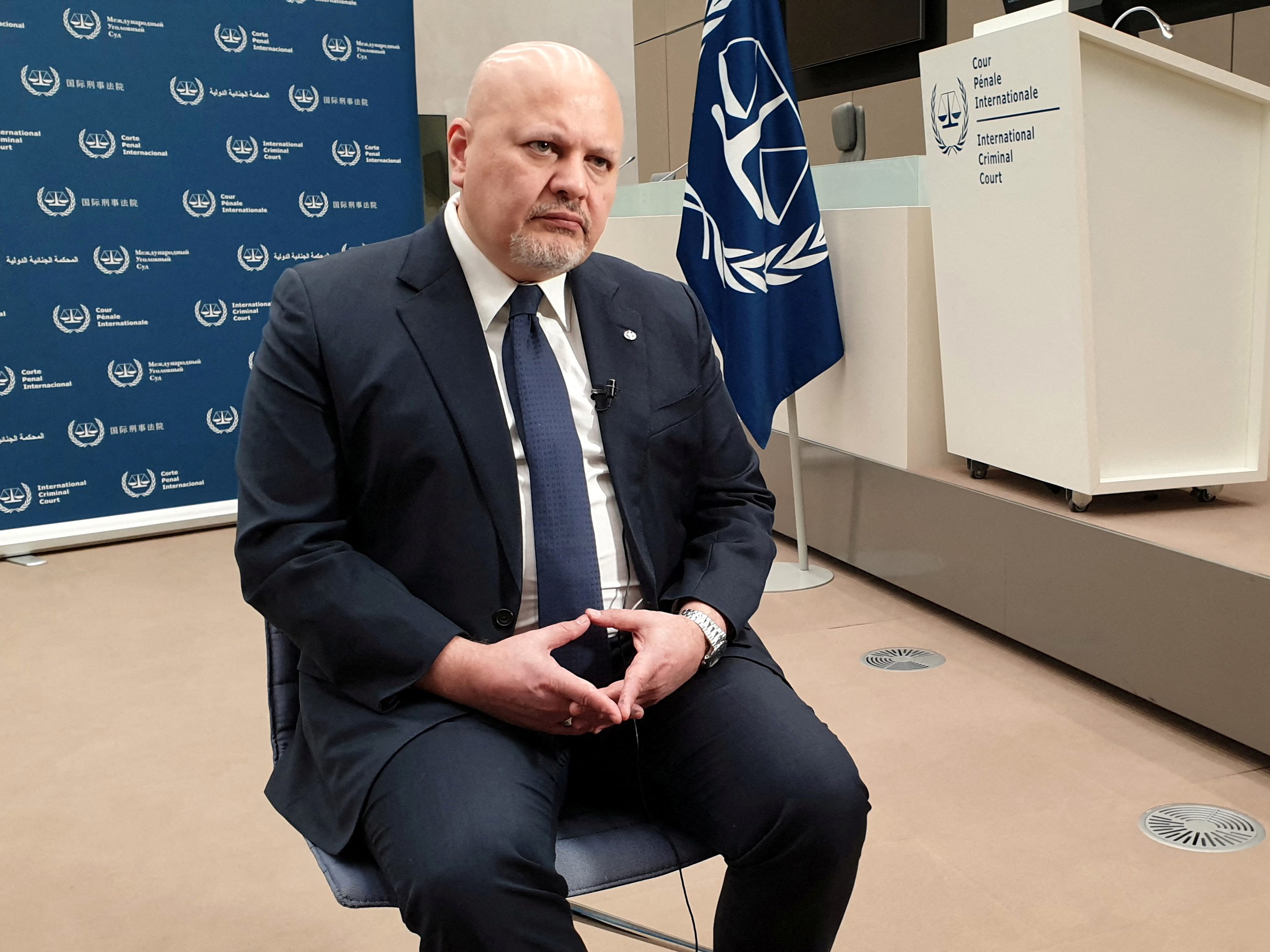 Karim Khan wird sich die Lage an der polnisch-ukrainischen Grenze ansehen.