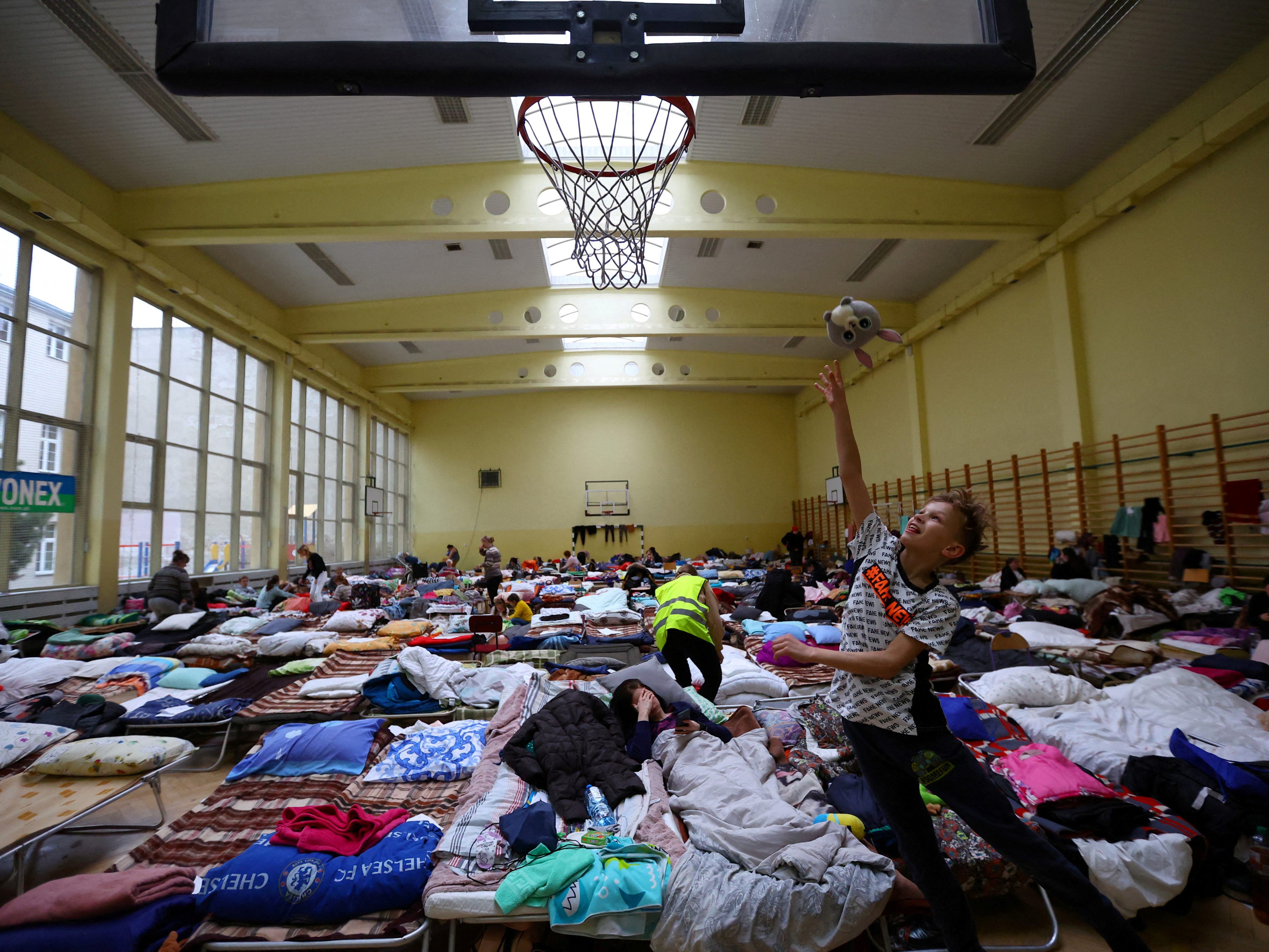 In der polnischen Grenzregion Przemysl sind zahlreiche Flüchtlinge untergebracht.