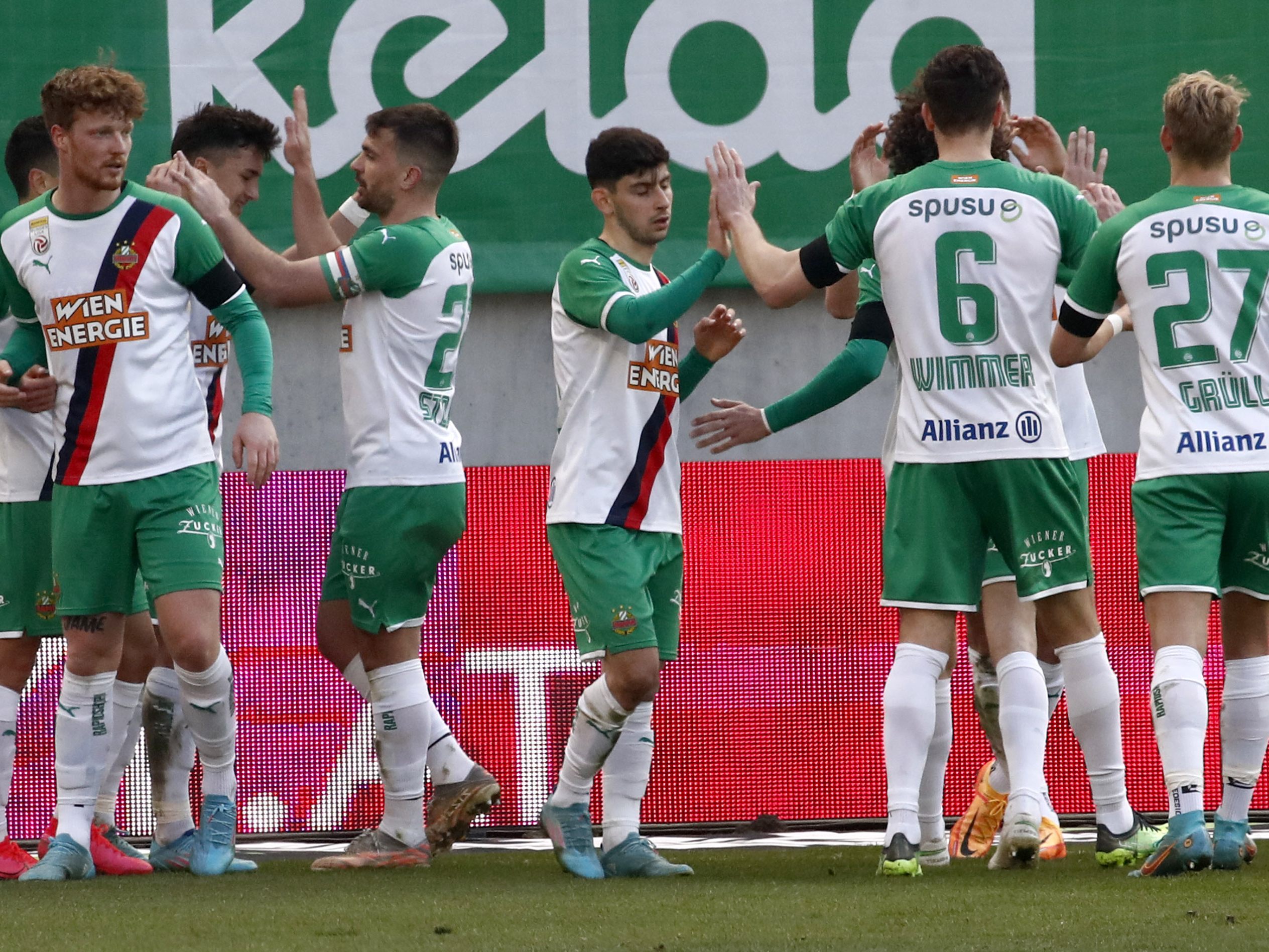 Rapid Wien startete mit 3:1 bei A. Klagenfurt in Meistergruppe